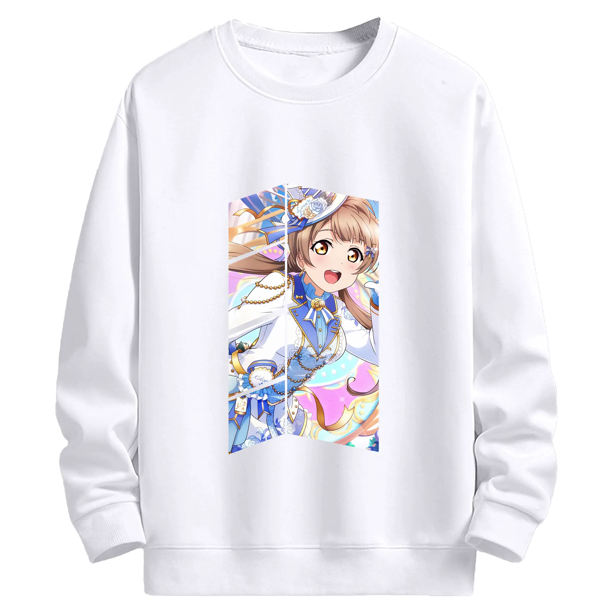 Love Live! グッズ,南ことり - 高品質 クルーネック スウェット ・ コットン59％ ポリエステル41％ ・ ユニセックス 長袖 トレーナー ・ カジュアル デイリー スポーツ 散歩用