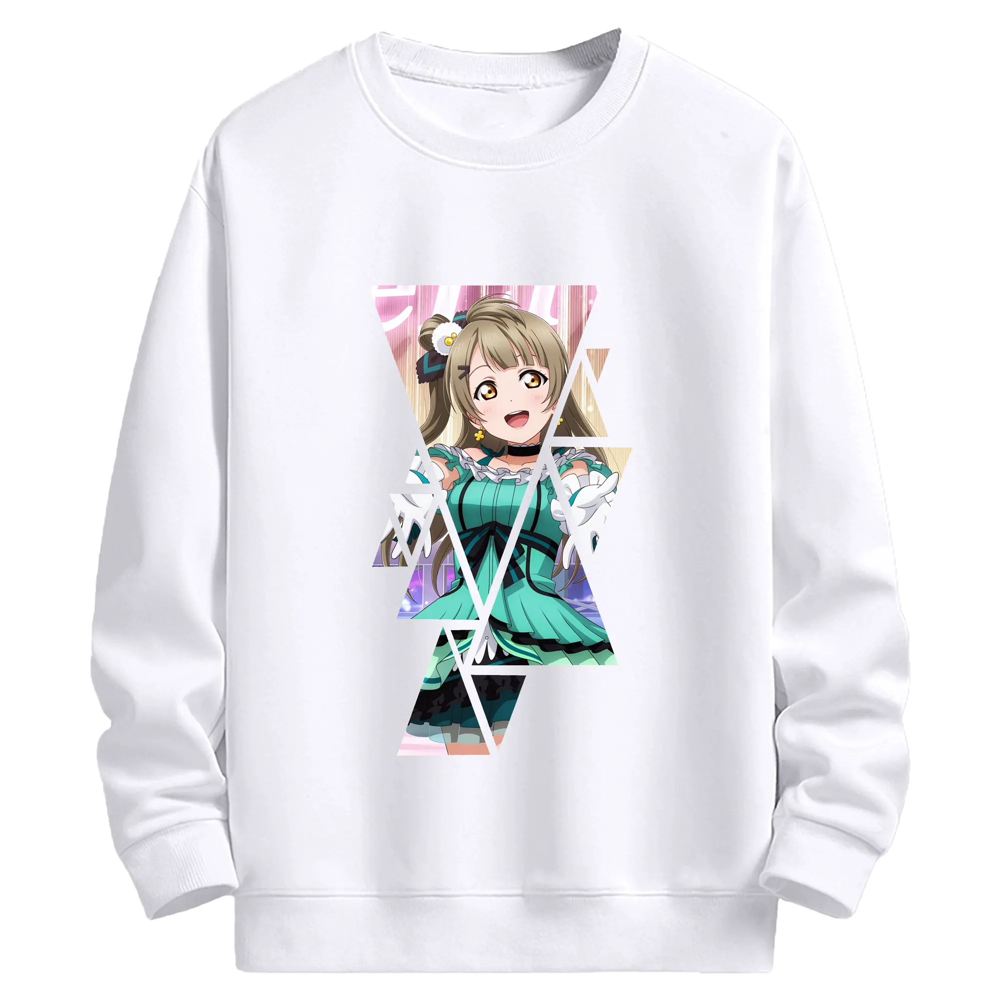 Love Live! グッズ,南ことり - 高品質 クルーネック スウェット ・ コットン59％ ポリエステル41％ ・ ユニセックス 長袖 トレーナー ・ カジュアル デイリー スポーツ 散歩用