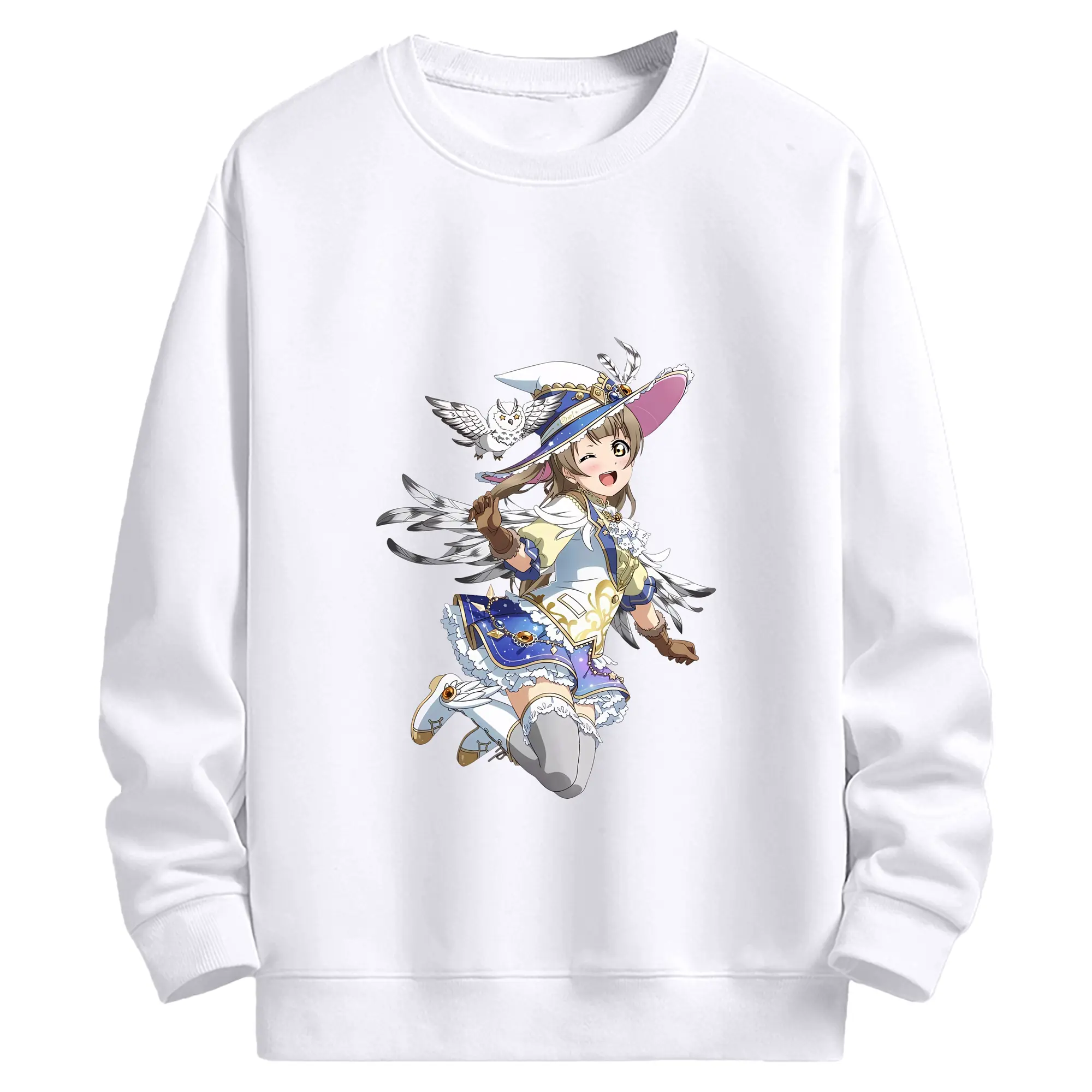 Love Live! グッズ,南ことり - 高品質 クルーネック スウェット ・ コットン59％ ポリエステル41％ ・ ユニセックス 長袖 トレーナー ・ カジュアル デイリー スポーツ 散歩用