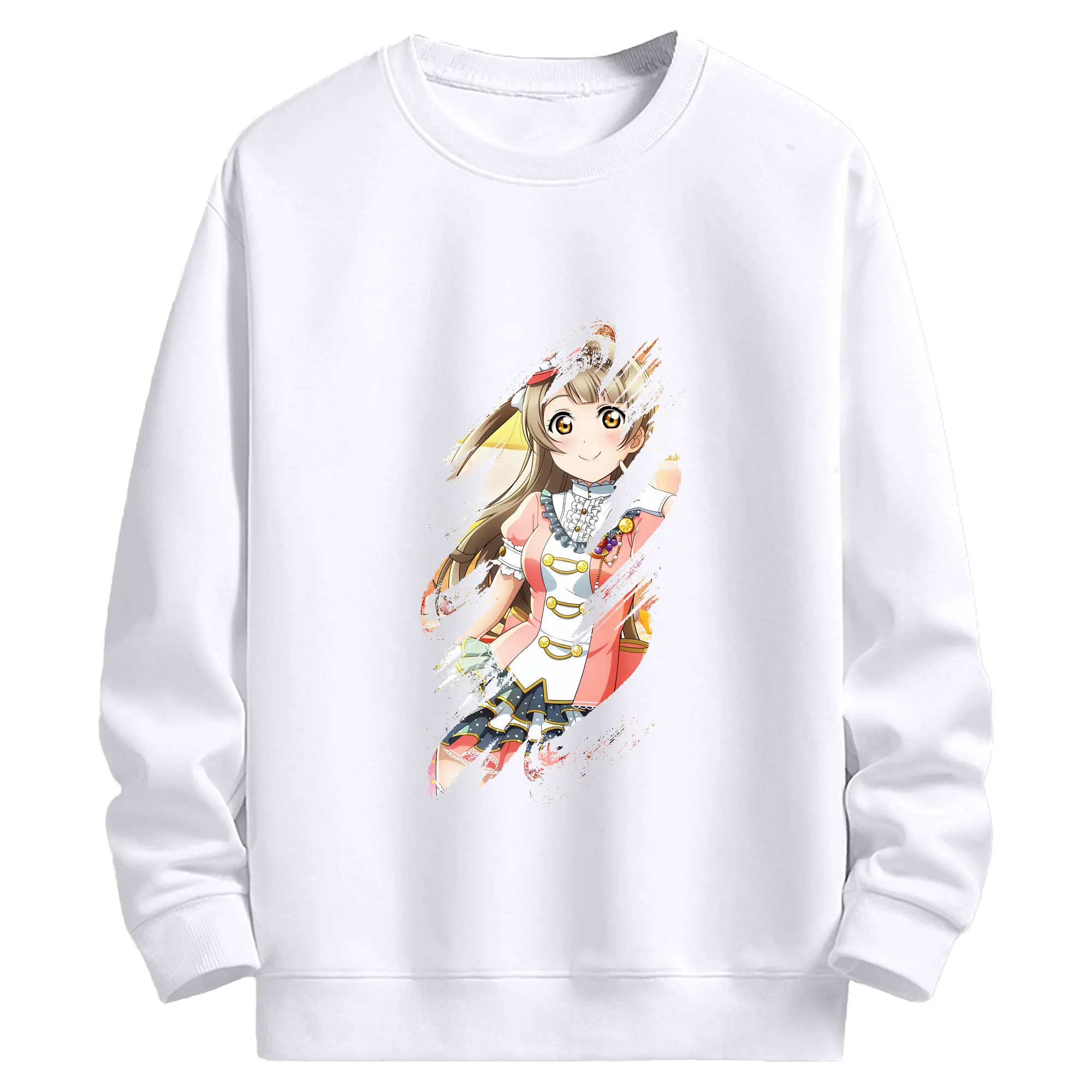 Love Live! グッズ,南ことり - 高品質 クルーネック スウェット ・ コットン59％ ポリエステル41％ ・ ユニセックス 長袖 トレーナー ・ カジュアル デイリー スポーツ 散歩用