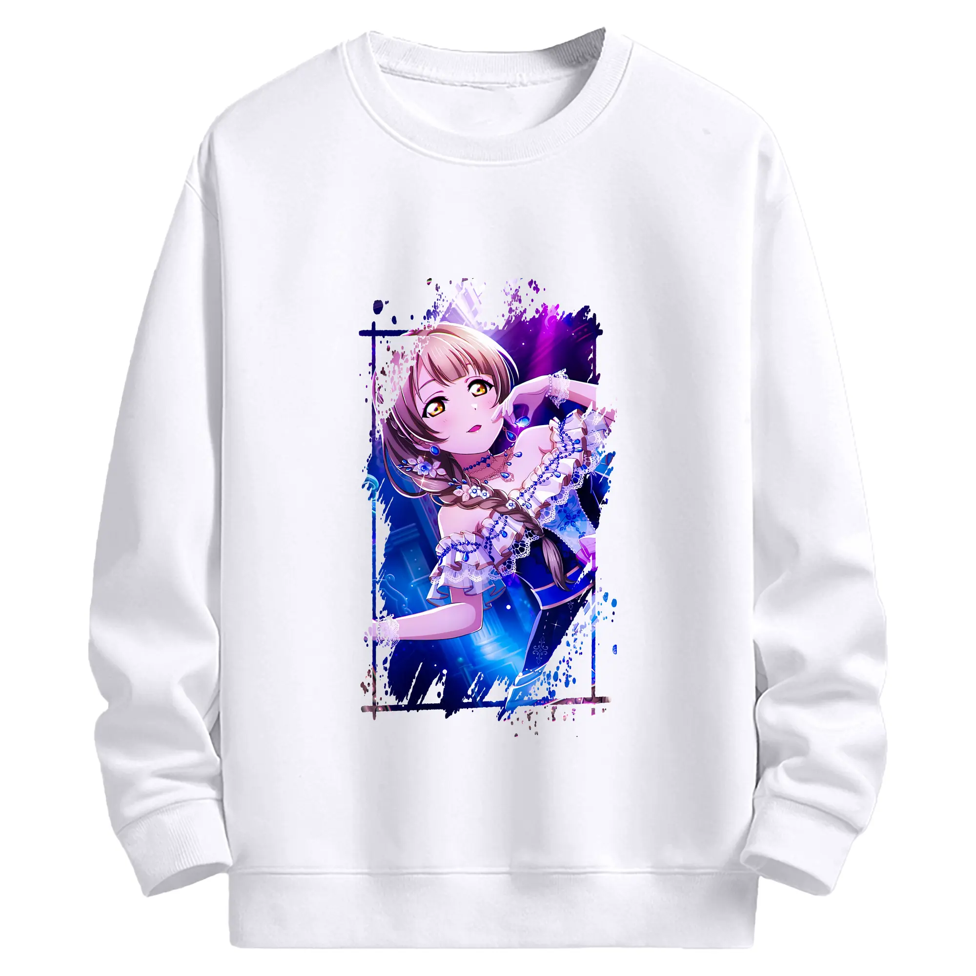 Love Live! グッズ,南ことり - 高品質 クルーネック スウェット ・ コットン59％ ポリエステル41％ ・ ユニセックス 長袖 トレーナー ・ カジュアル デイリー スポーツ 散歩用