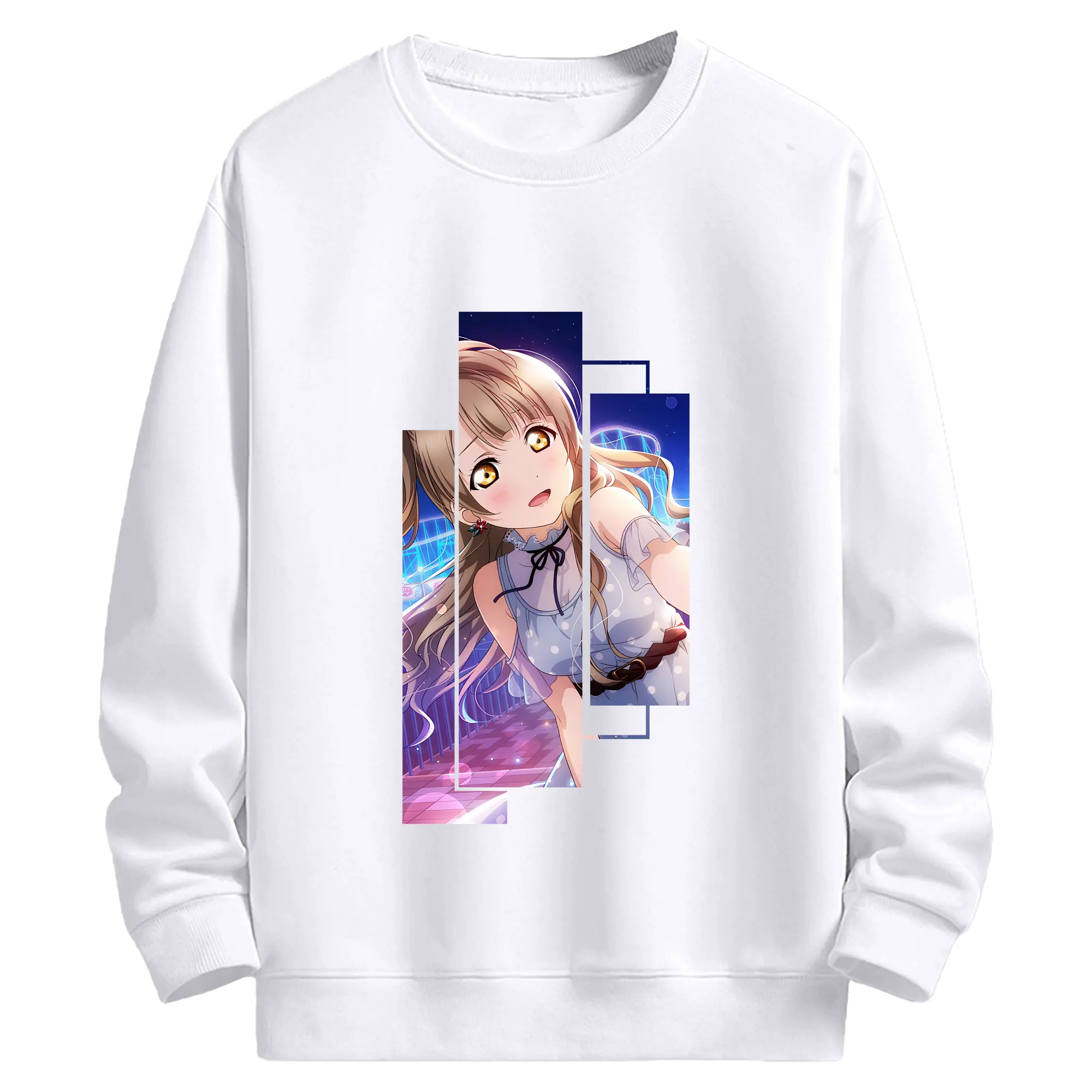 Love Live! グッズ,南ことり - 高品質 クルーネック スウェット ・ コットン59％ ポリエステル41％ ・ ユニセックス 長袖 トレーナー ・ カジュアル デイリー スポーツ 散歩用