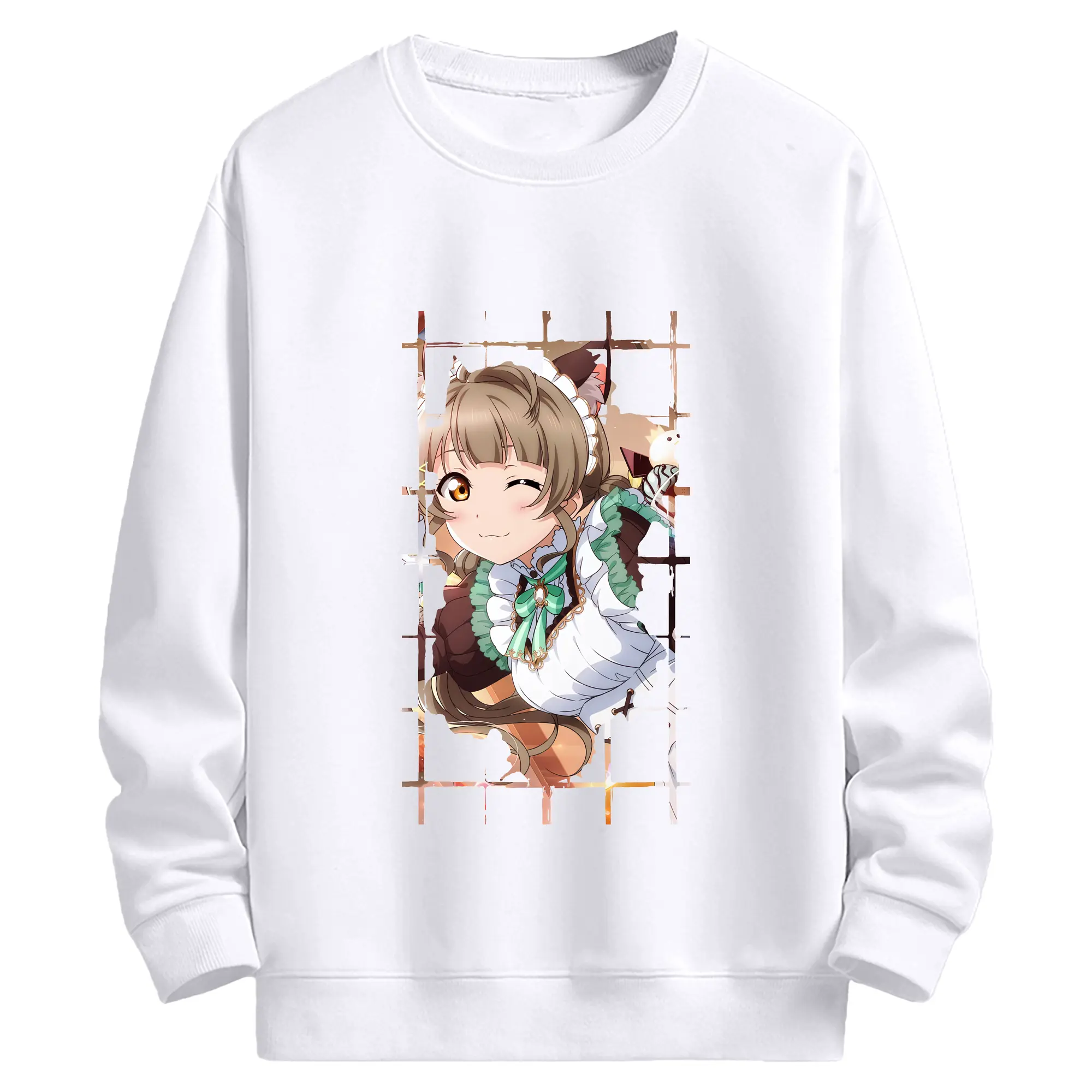 Love Live! グッズ,南ことり - 高品質 クルーネック スウェット ・ コットン59％ ポリエステル41％ ・ ユニセックス 長袖 トレーナー ・ カジュアル デイリー スポーツ 散歩用