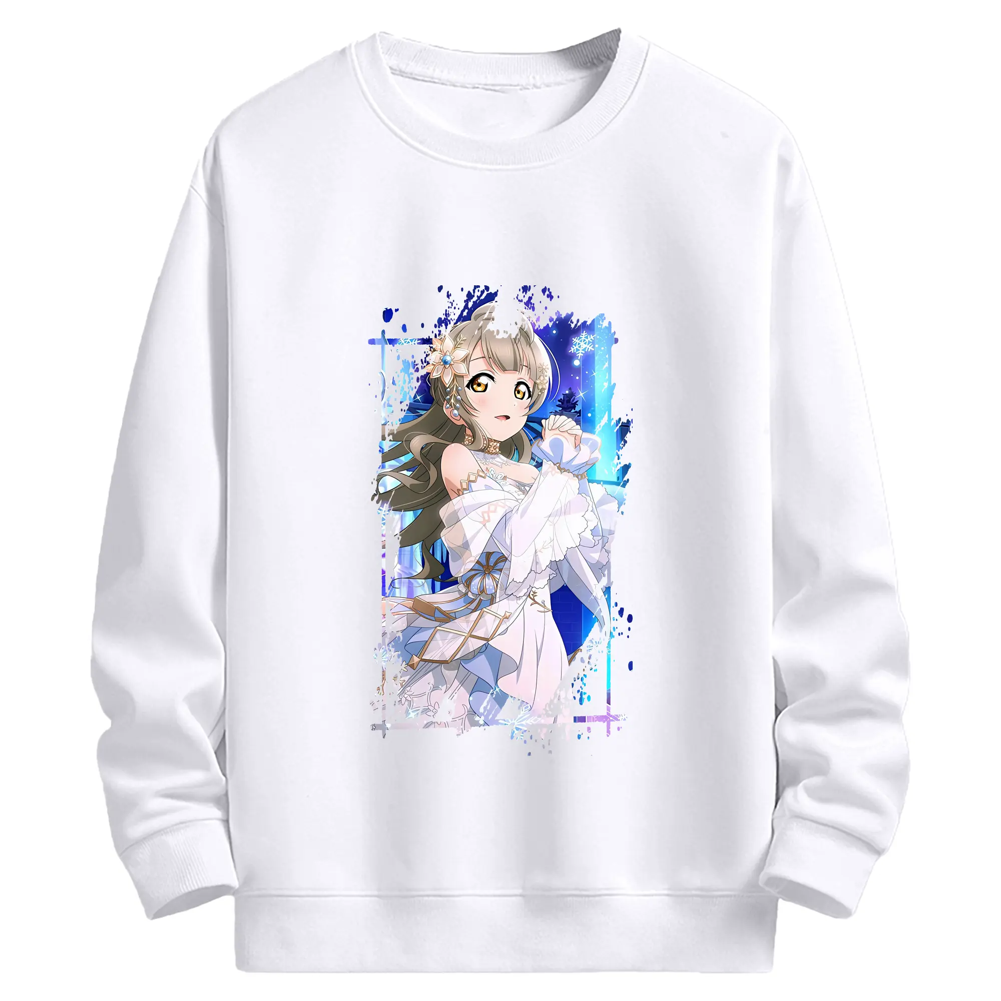 Love Live! グッズ,南ことり - 高品質 クルーネック スウェット ・ コットン59％ ポリエステル41％ ・ ユニセックス 長袖 トレーナー ・ カジュアル デイリー スポーツ 散歩用