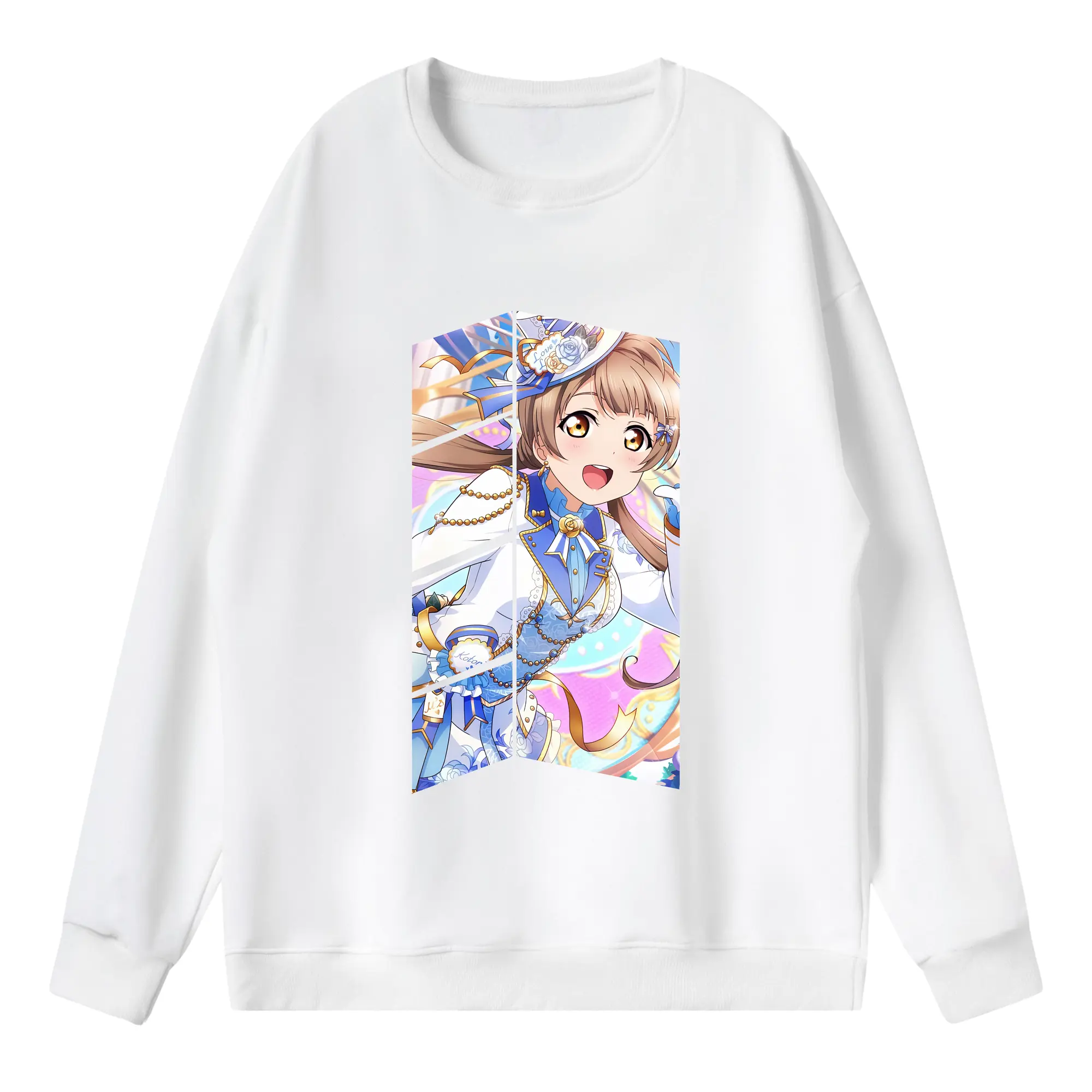 Love Live! グッズ,南ことり - 薄手 クルーネック スウェット 裏毛260g · ポリエステル 春秋向け カジュアル 男女兼用 · トレーナー デイリー スポーツ 散歩に最適