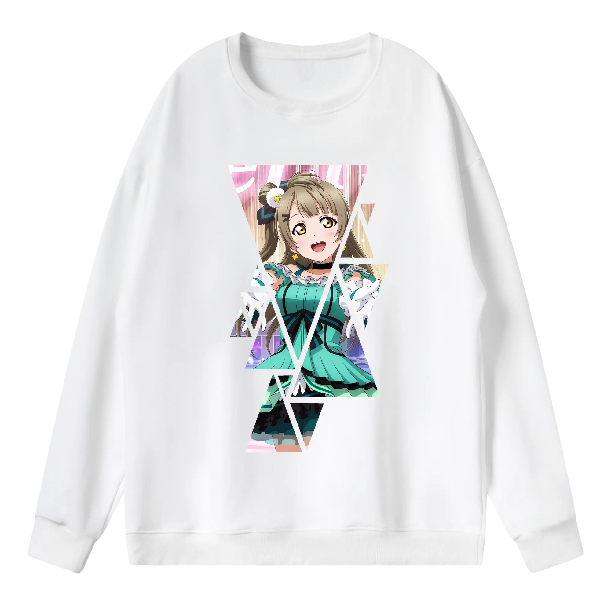 Love Live! グッズ,南ことり - 薄手 クルーネック スウェット 裏毛260g · ポリエステル 春秋向け カジュアル 男女兼用 · トレーナー デイリー スポーツ 散歩に最適