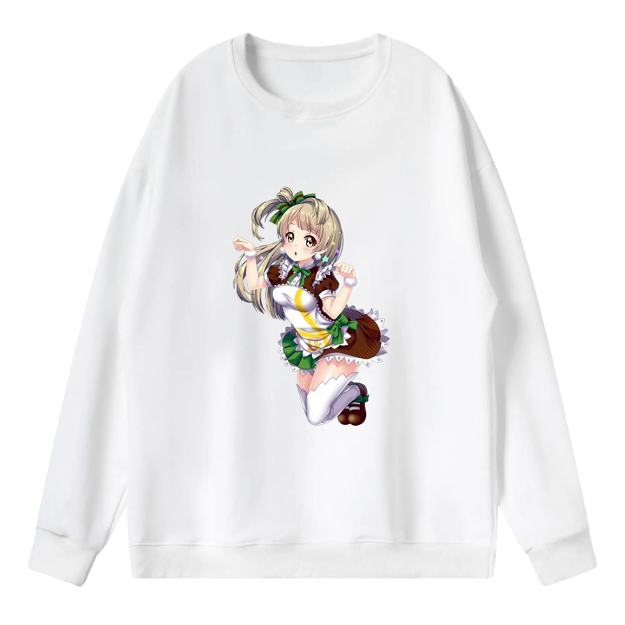 Love Live! グッズ,南ことり - 薄手 クルーネック スウェット 裏毛260g · ポリエステル 春秋向け カジュアル 男女兼用 · トレーナー デイリー スポーツ 散歩に最適