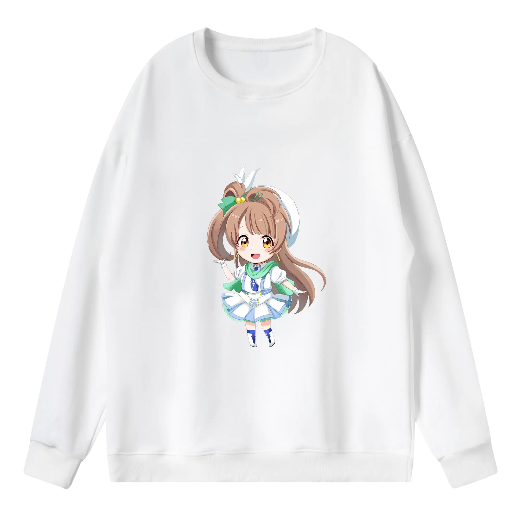 Love Live! グッズ,南ことり - 薄手 クルーネック スウェット 裏毛260g · ポリエステル 春秋向け カジュアル 男女兼用 · トレーナー デイリー スポーツ 散歩に最適