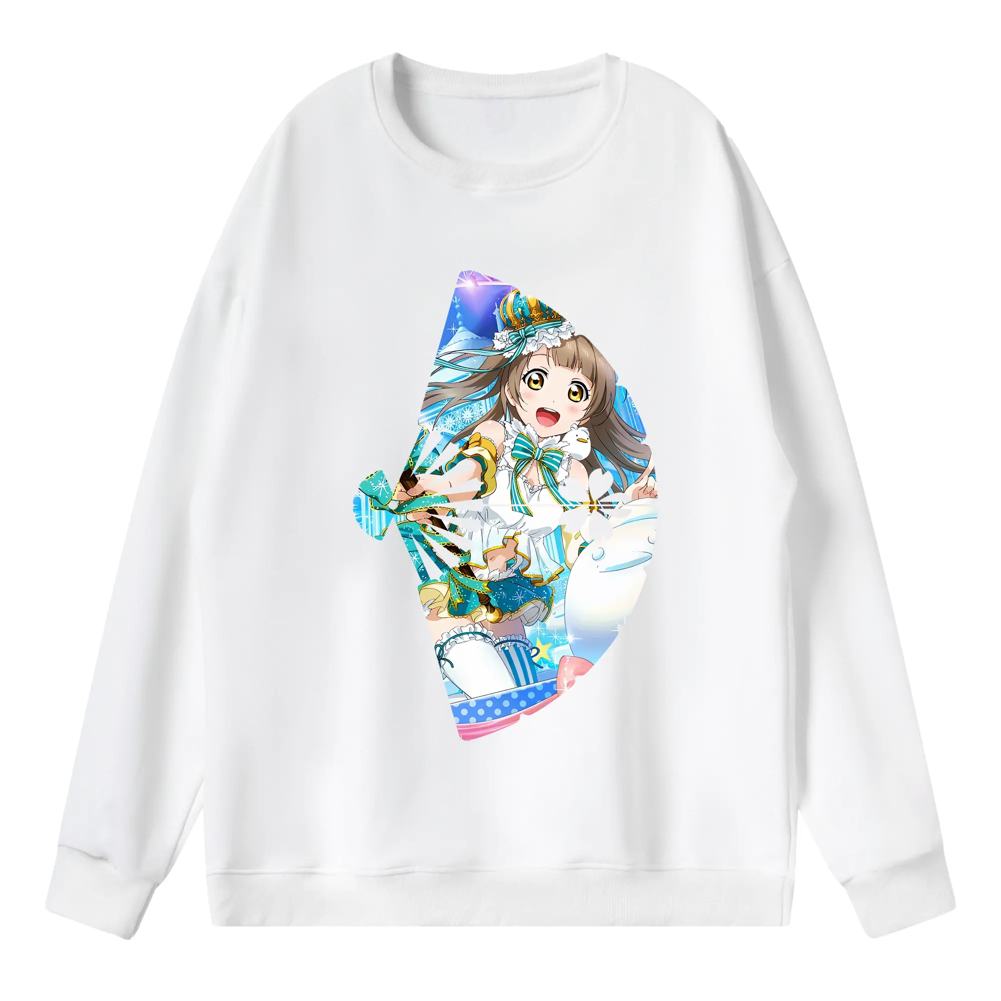 Love Live! グッズ,南ことり - 薄手 クルーネック スウェット 裏毛260g · ポリエステル 春秋向け カジュアル 男女兼用 · トレーナー デイリー スポーツ 散歩に最適