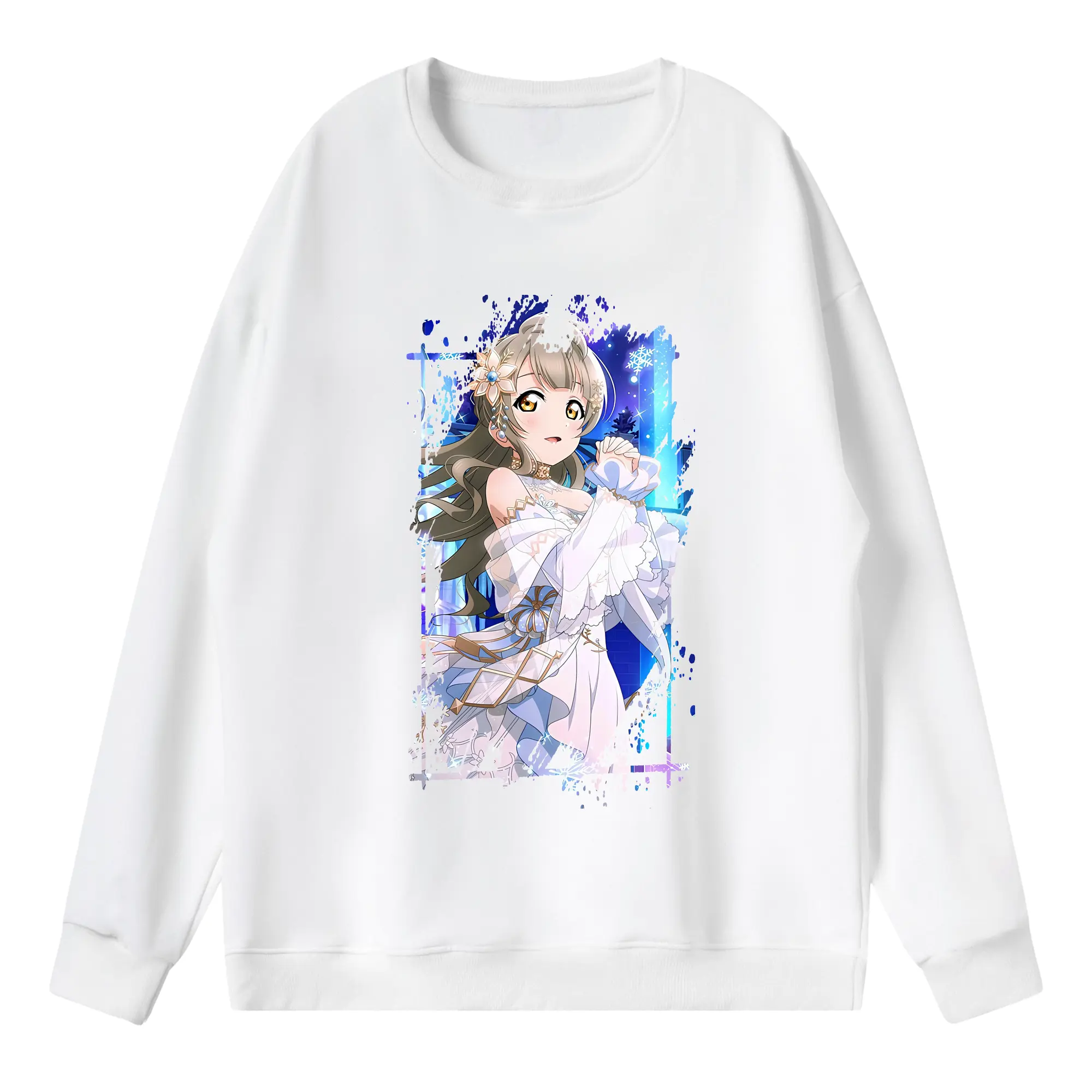 Love Live! グッズ,南ことり - 薄手 クルーネック スウェット 裏毛260g · ポリエステル 春秋向け カジュアル 男女兼用 · トレーナー デイリー スポーツ 散歩に最適