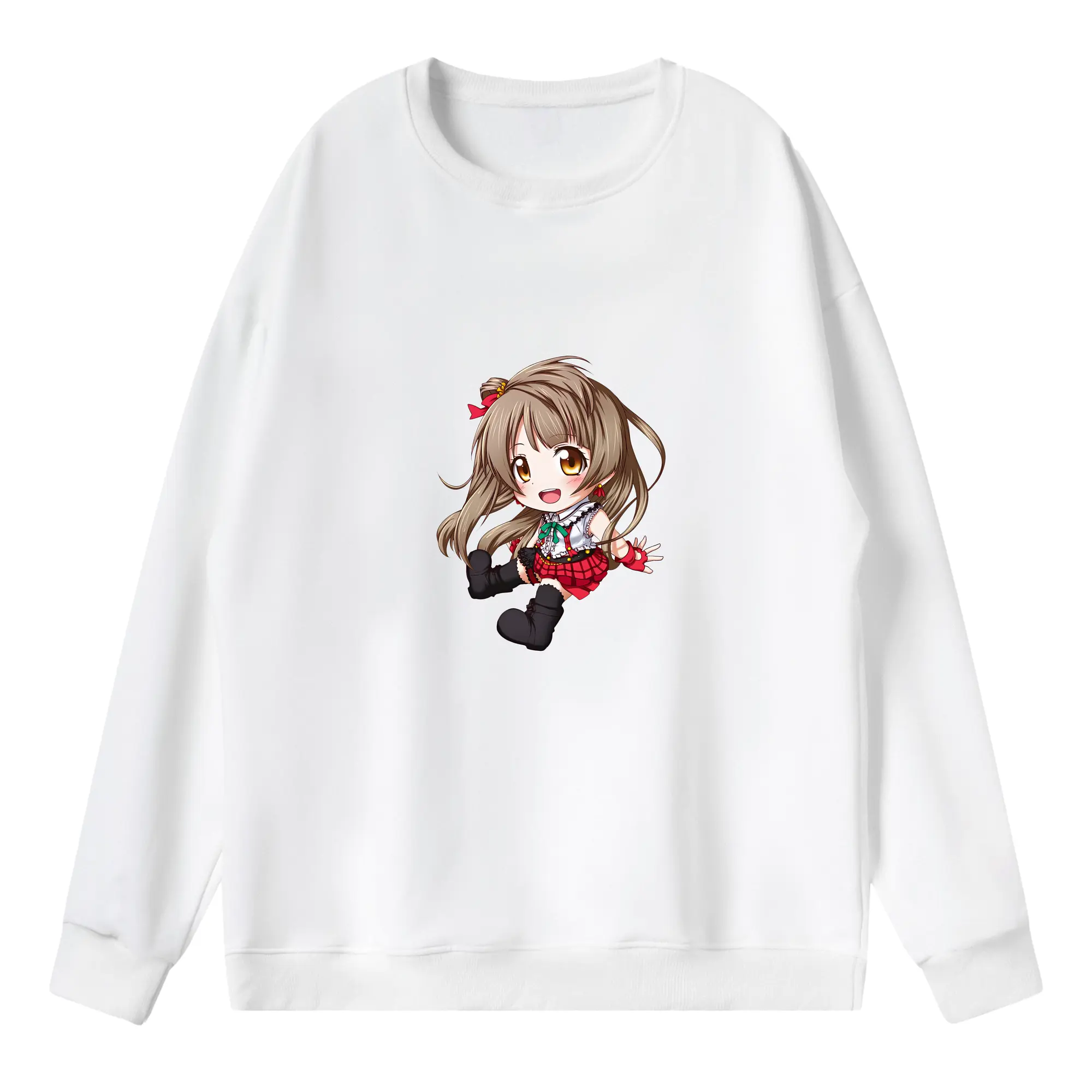 Love Live! グッズ,南ことり - 薄手 クルーネック スウェット 裏毛260g · ポリエステル 春秋向け カジュアル 男女兼用 · トレーナー デイリー スポーツ 散歩に最適