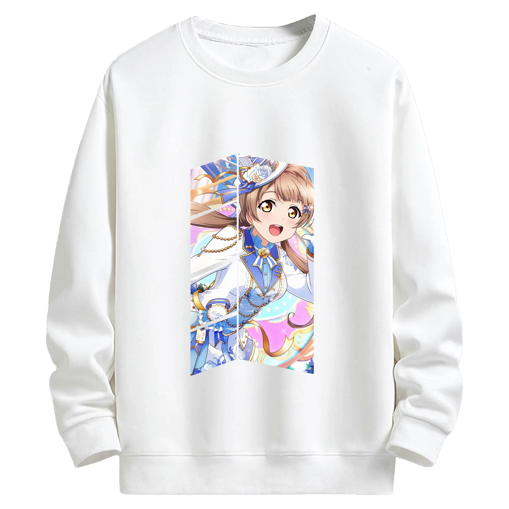 Love Live! グッズ,南ことり - キッズ クルーネックスウェットシャツ ・ フロントプリント ・ 綿80％ ポリエステル20％ ・ 快適 通学 スポーツ 日常使い お散歩用