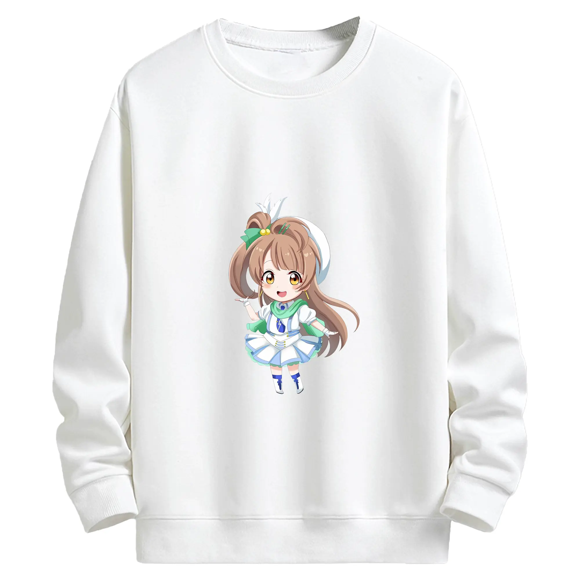 Love Live! グッズ,南ことり - キッズ クルーネックスウェットシャツ ・ フロントプリント ・ 綿80％ ポリエステル20％ ・ 快適 通学 スポーツ 日常使い お散歩用