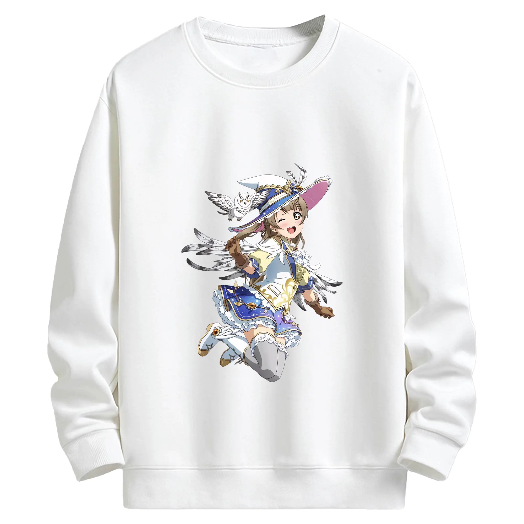 Love Live! グッズ,南ことり - キッズ クルーネックスウェットシャツ ・ フロントプリント ・ 綿80％ ポリエステル20％ ・ 快適 通学 スポーツ 日常使い お散歩用