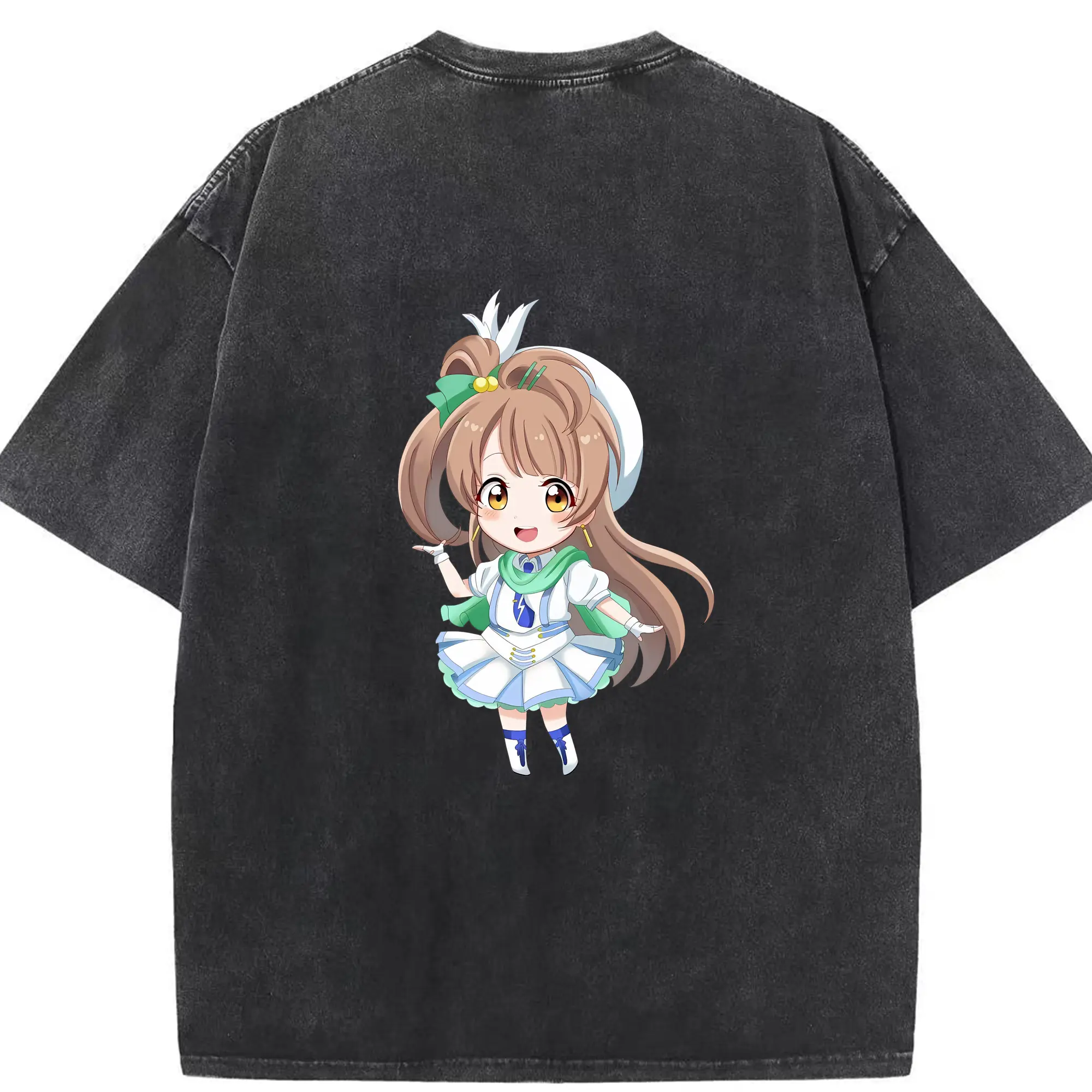 Love Live! グッズ,南ことり - 綿100％ ヴィンテージ風 半袖Tシャツ ・ 背面プリント ・ 柔らか肌触り ・ 通気性 快適 ・ スポーツ カジュアル 外出用