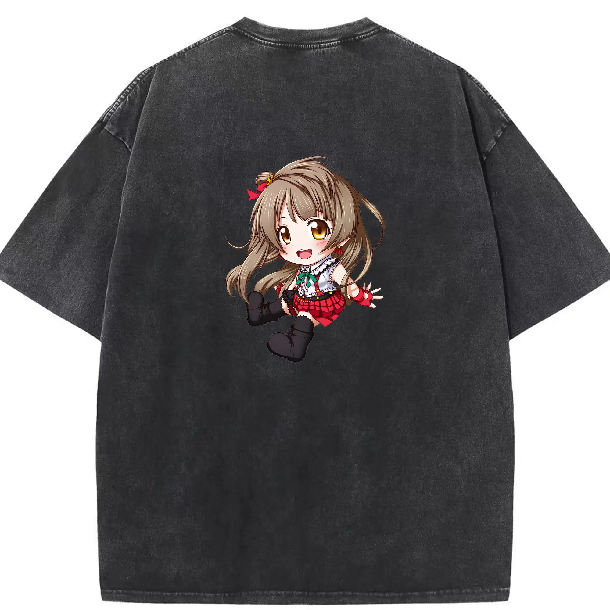 Love Live! グッズ,南ことり - 綿100％ ヴィンテージ風 半袖Tシャツ ・ 背面プリント ・ 柔らか肌触り ・ 通気性 快適 ・ スポーツ カジュアル 外出用