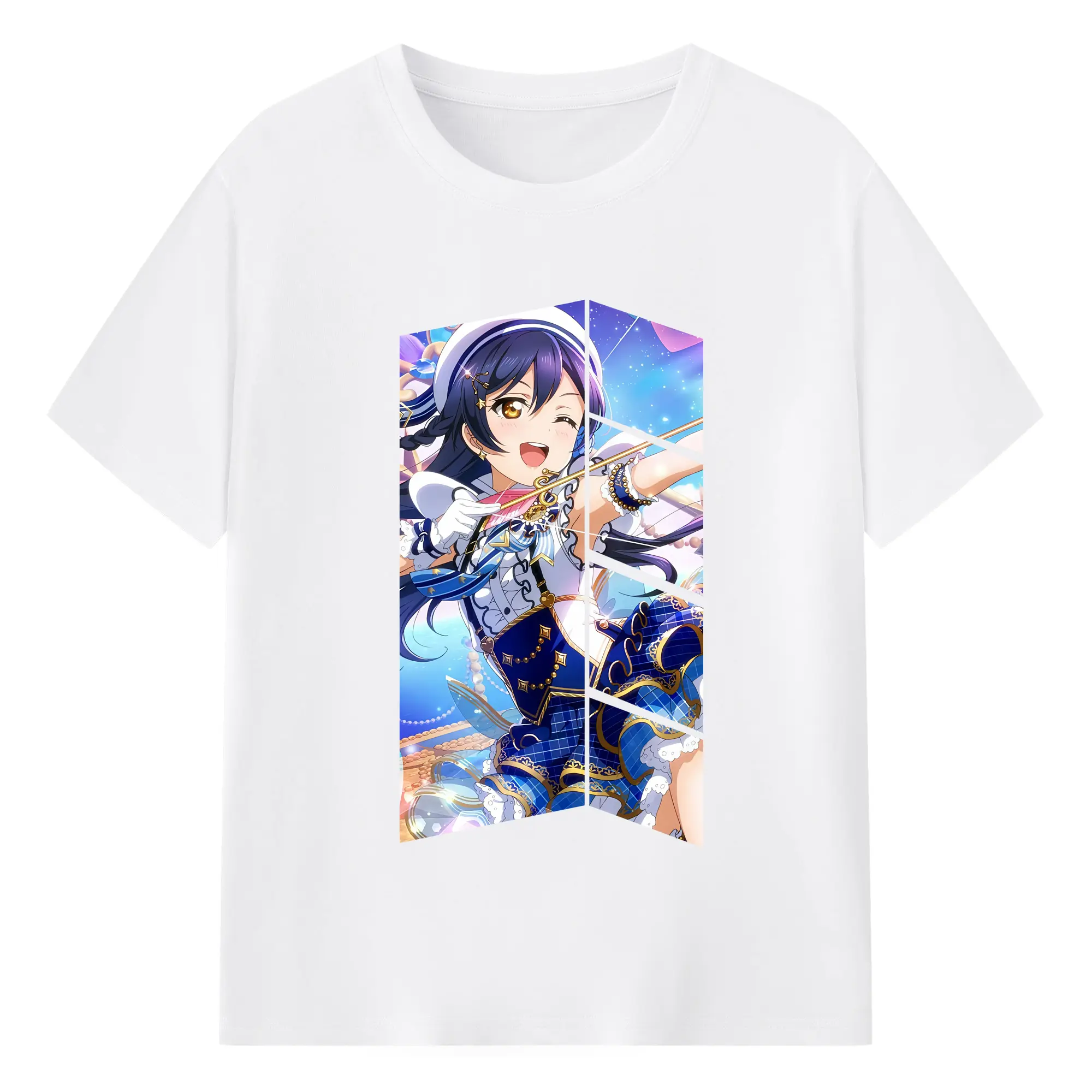 Love Live! グッズ,園田海未 - 綿100％ 半袖Tシャツ ・ フロントプリント ・ 快適 通気性 ・ 日常使い 散歩 スポーツ用