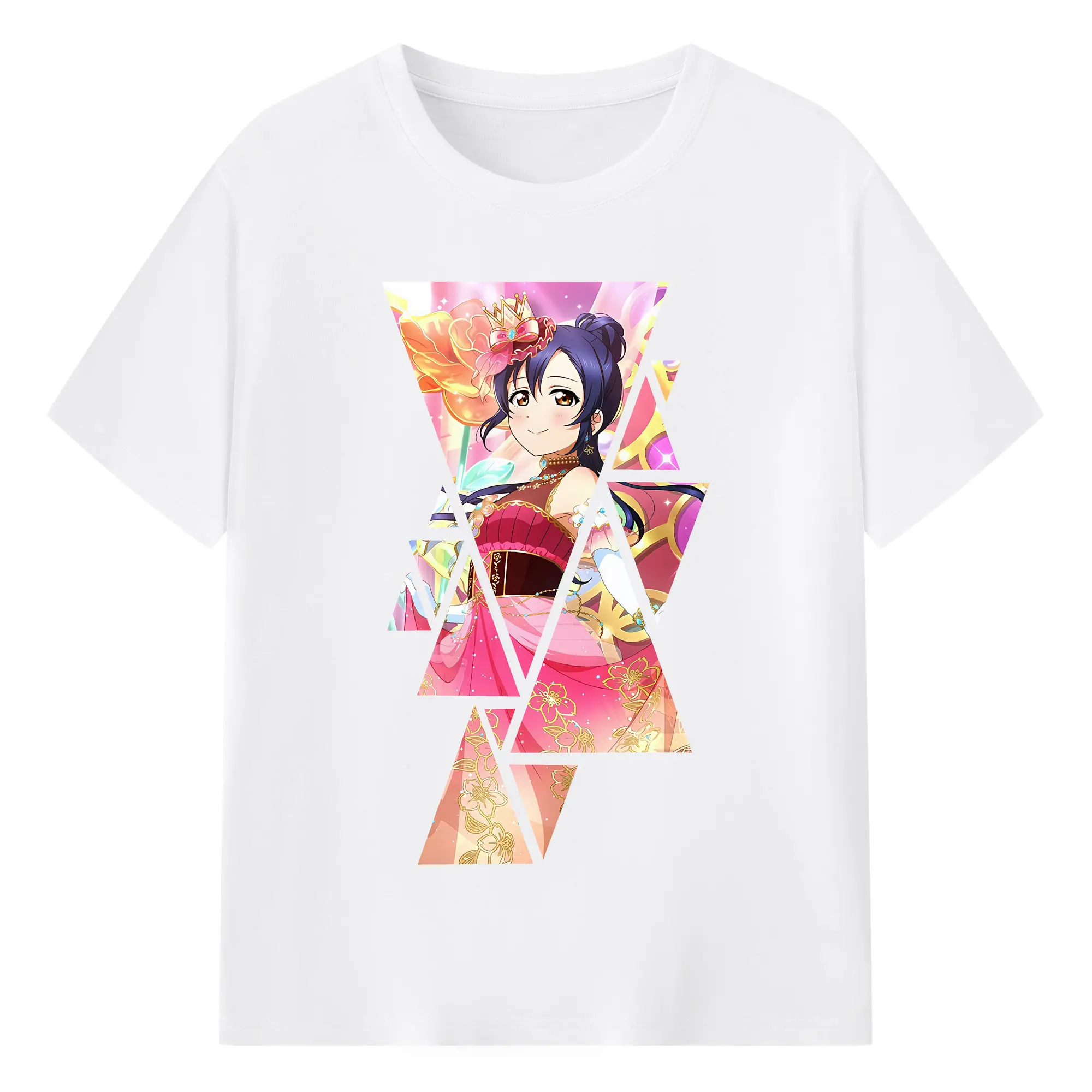 Love Live! グッズ,園田海未 - 綿100％ 半袖Tシャツ ・ フロントプリント ・ 快適 通気性 ・ 日常使い 散歩 スポーツ用