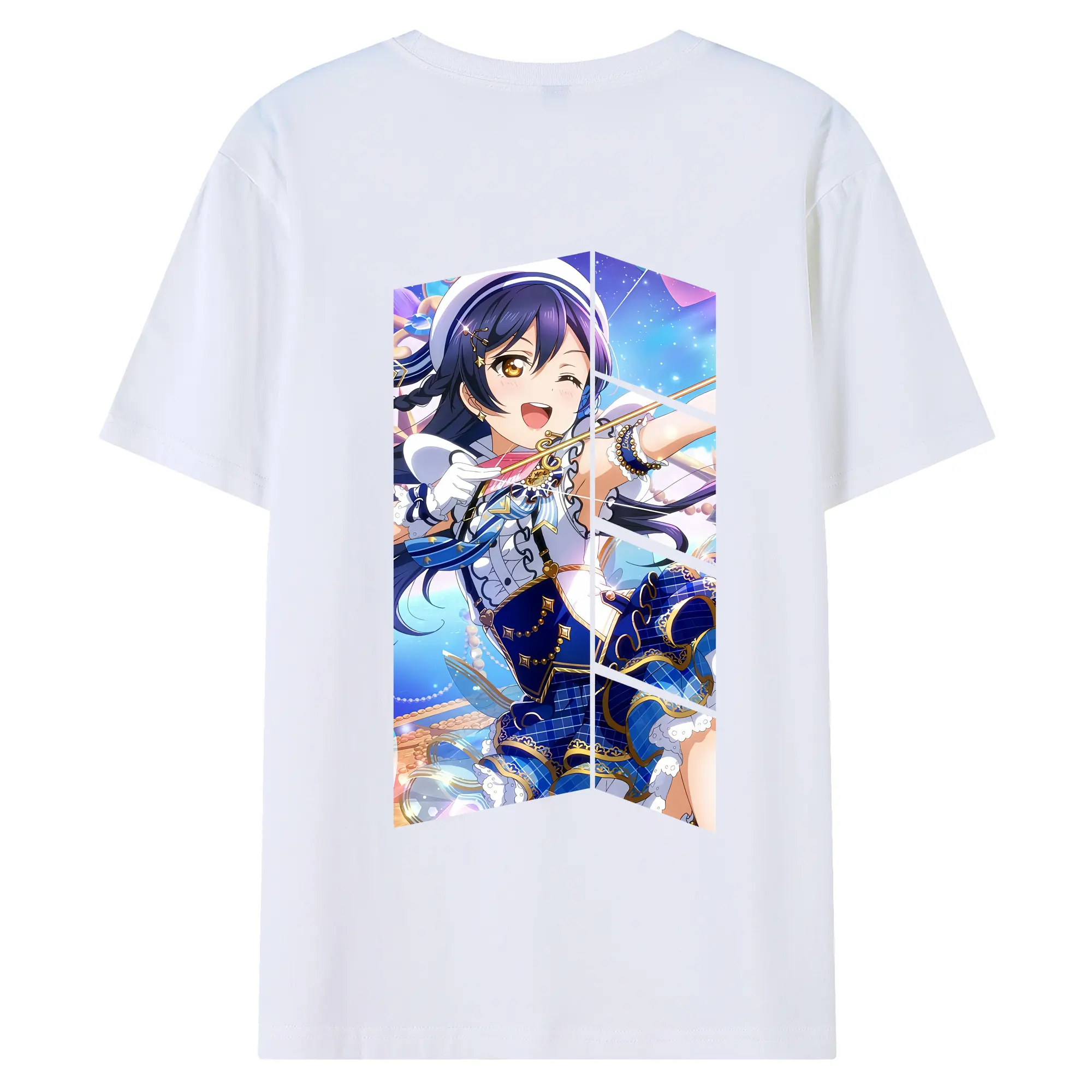 Love Live! グッズ,園田海未 - 綿100％ 半袖Tシャツ ・ バックプリント ・ 快適 通気性 ・ 日常使い 散歩 スポーツ用