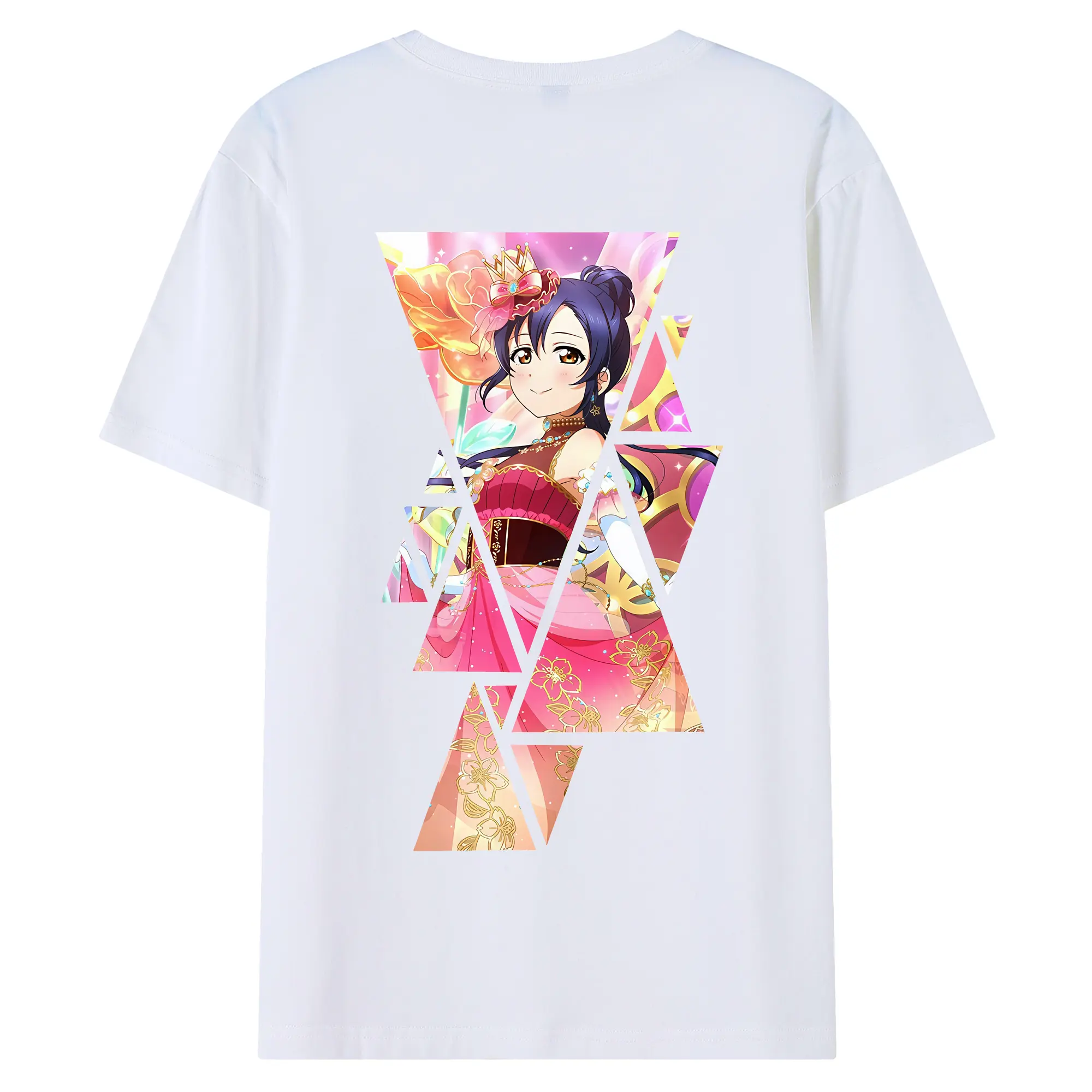 Love Live! グッズ,園田海未 - 綿100％ 半袖Tシャツ ・ バックプリント ・ 快適 通気性 ・ 日常使い 散歩 スポーツ用
