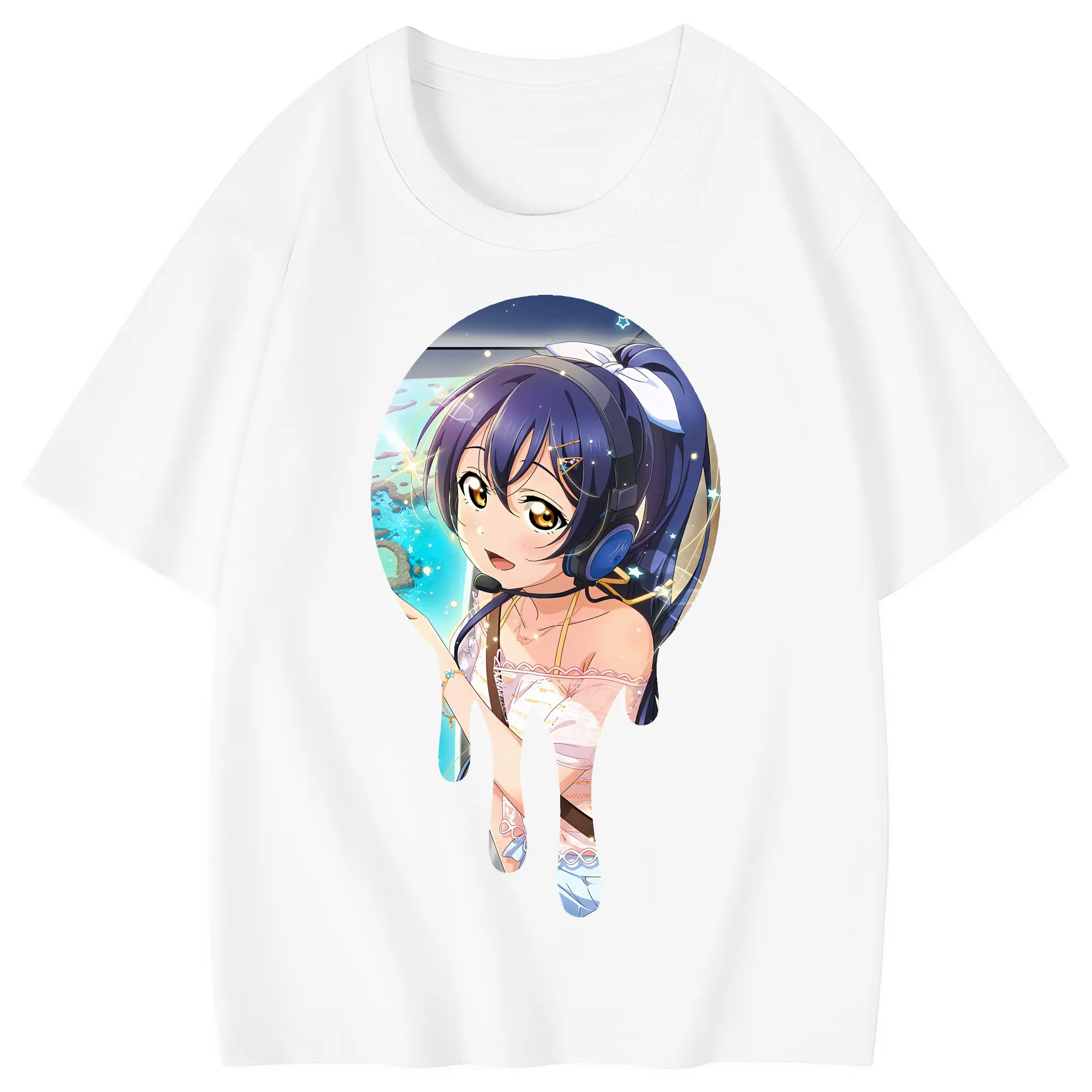 Love Live! グッズ,園田海未 - 綿100％ キッズTシャツ ・ フロントプリント ・ 快適 通気性 ・ スポーツ カジュアル 散歩用
