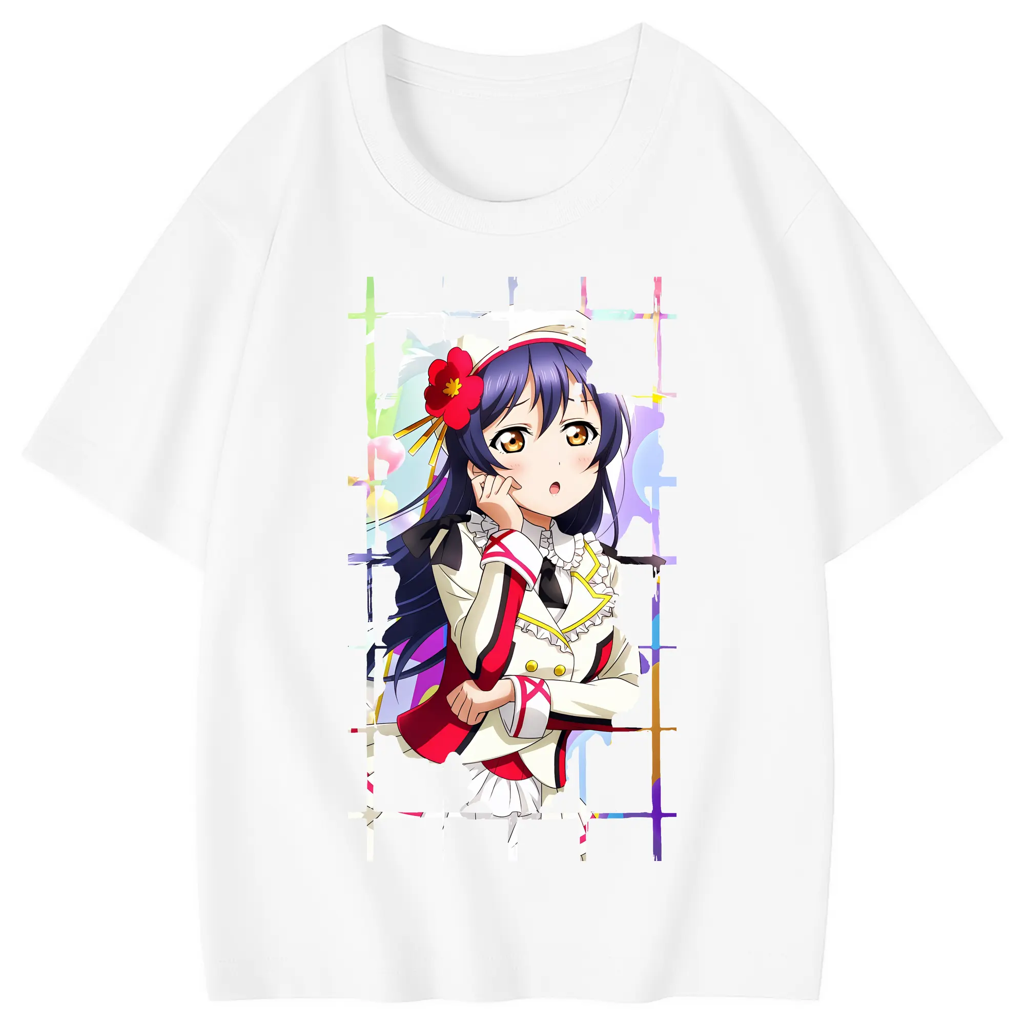 Love Live! グッズ,園田海未 - 綿100％ キッズTシャツ ・ フロントプリント ・ 快適 通気性 ・ スポーツ カジュアル 散歩用