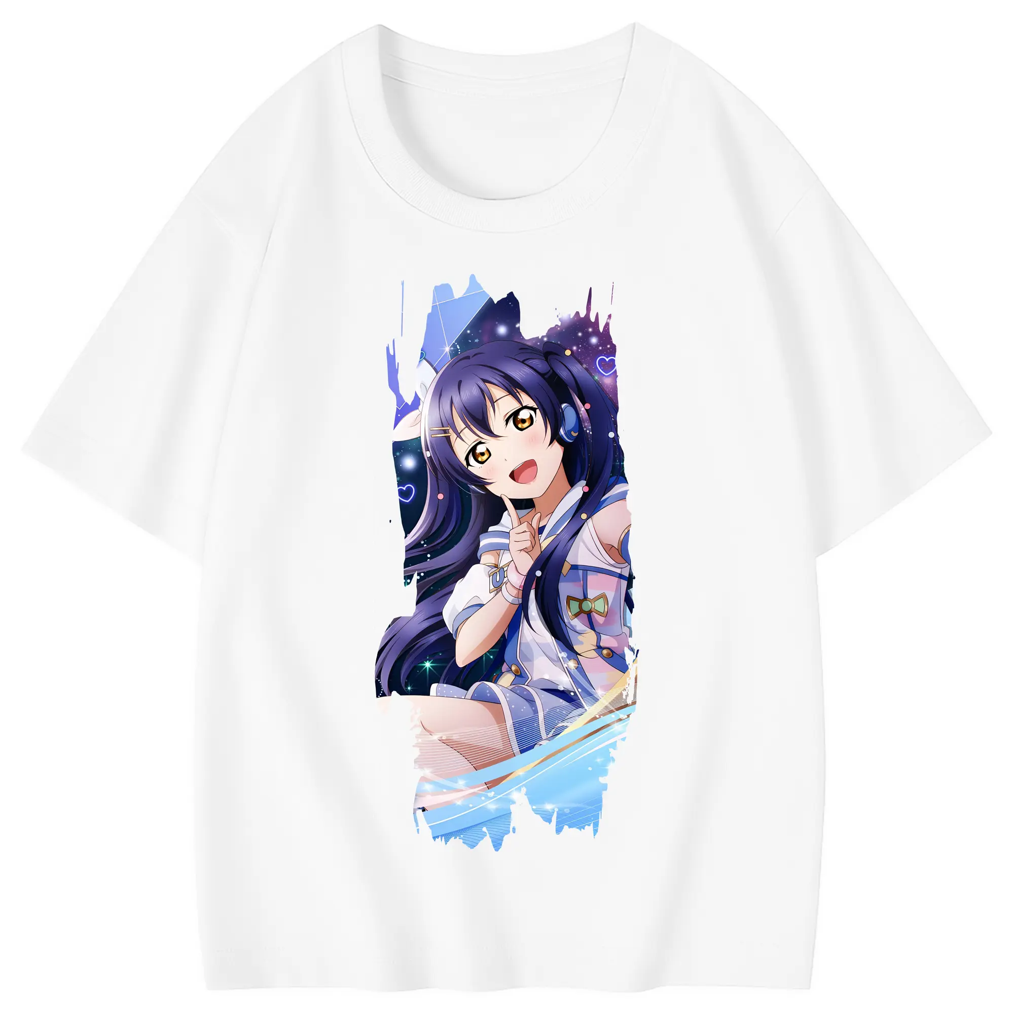 Love Live! グッズ,園田海未 - 綿100％ キッズTシャツ ・ フロントプリント ・ 快適 通気性 ・ スポーツ カジュアル 散歩用