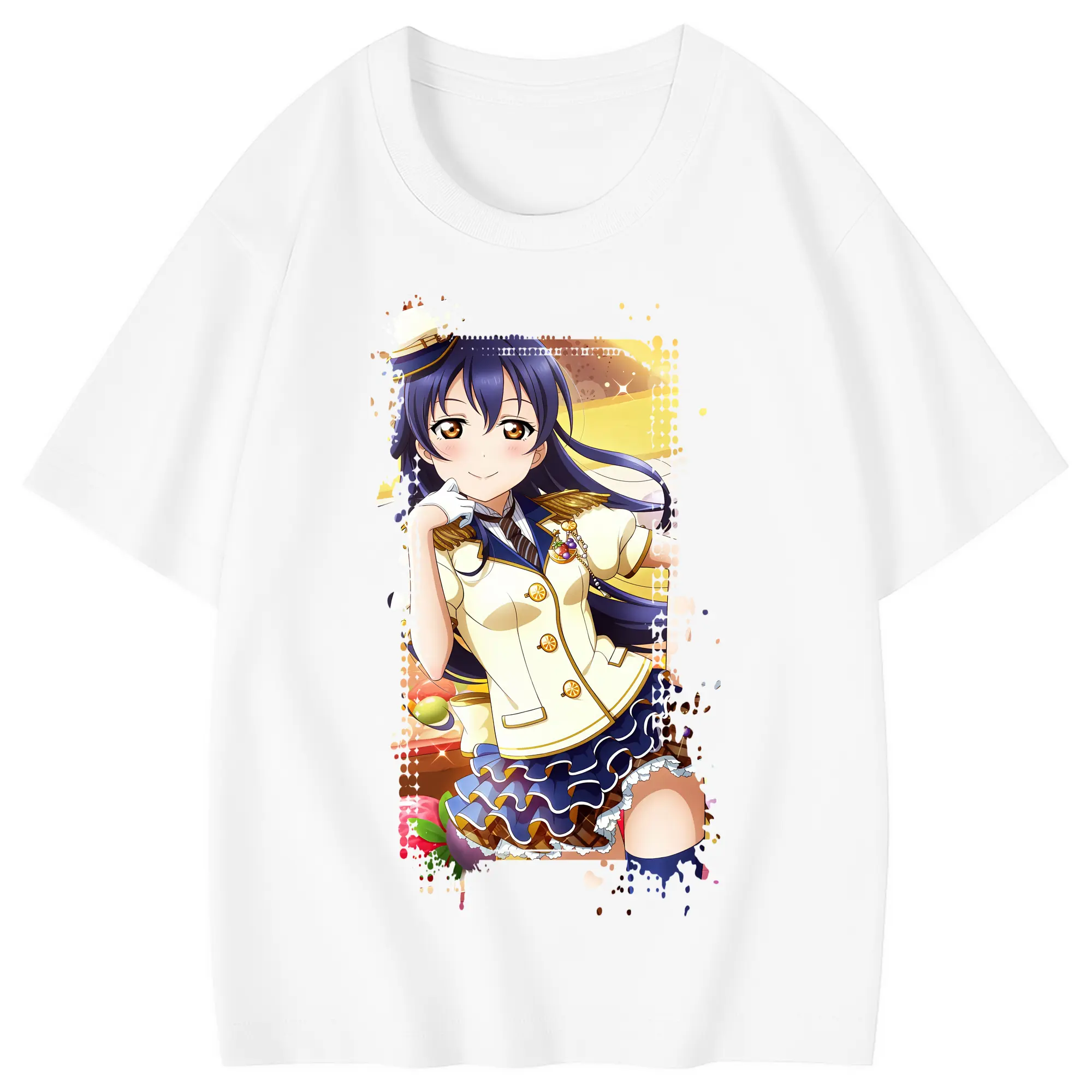 Love Live! グッズ,園田海未 - 綿100％ キッズTシャツ ・ フロントプリント ・ 快適 通気性 ・ スポーツ カジュアル 散歩用