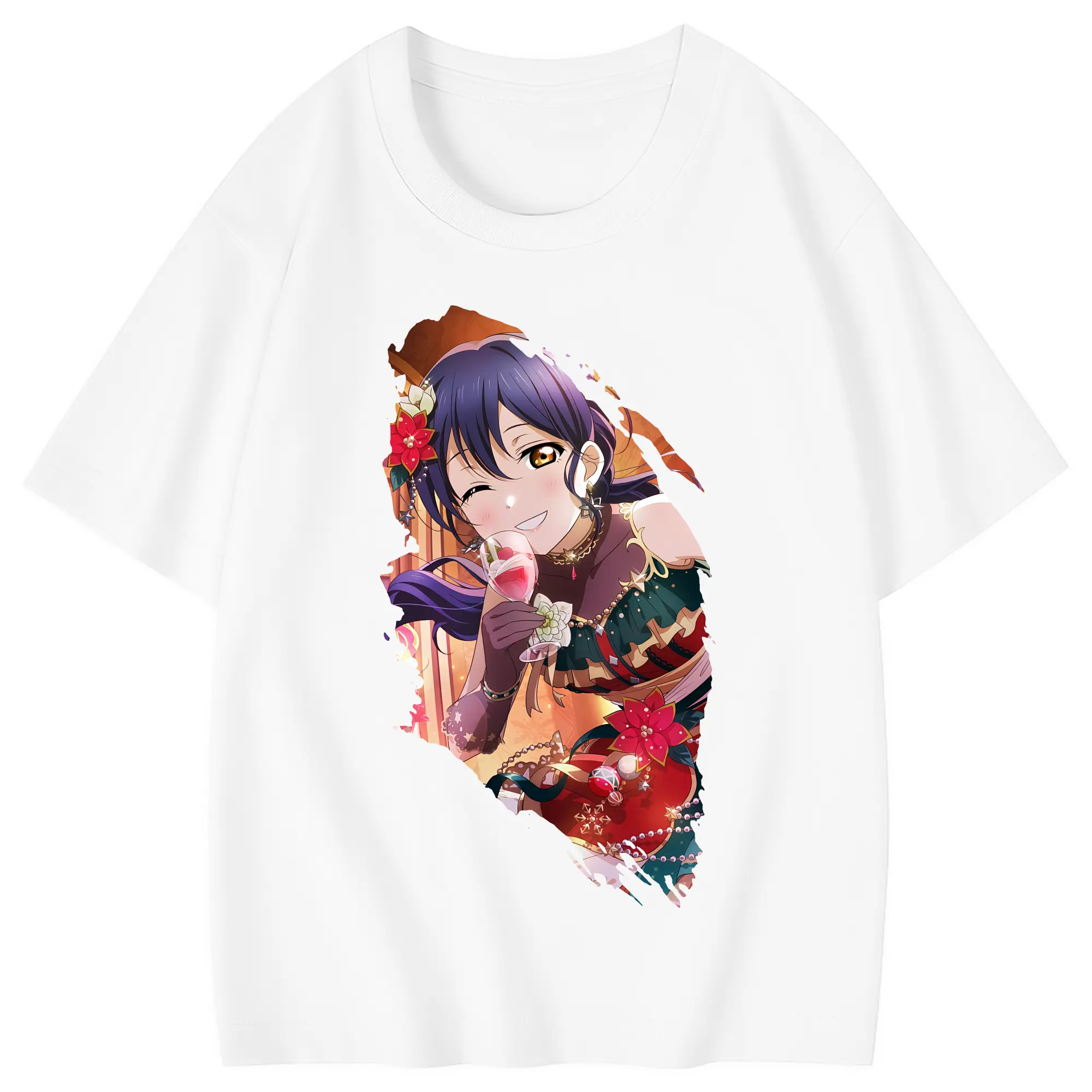Love Live! グッズ,園田海未 - 綿100％ キッズTシャツ ・ フロントプリント ・ 快適 通気性 ・ スポーツ カジュアル 散歩用