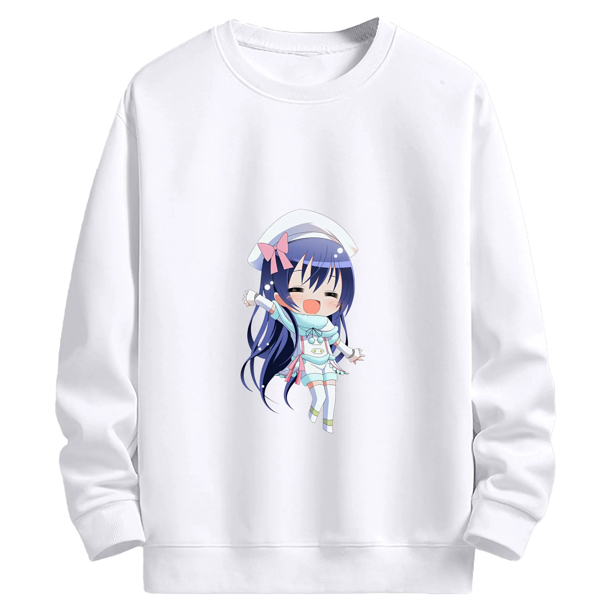 Love Live! グッズ,園田海未 - 高品質 クルーネック スウェット ・ コットン59％ ポリエステル41％ ・ ユニセックス 長袖 トレーナー ・ カジュアル デイリー スポーツ 散歩用