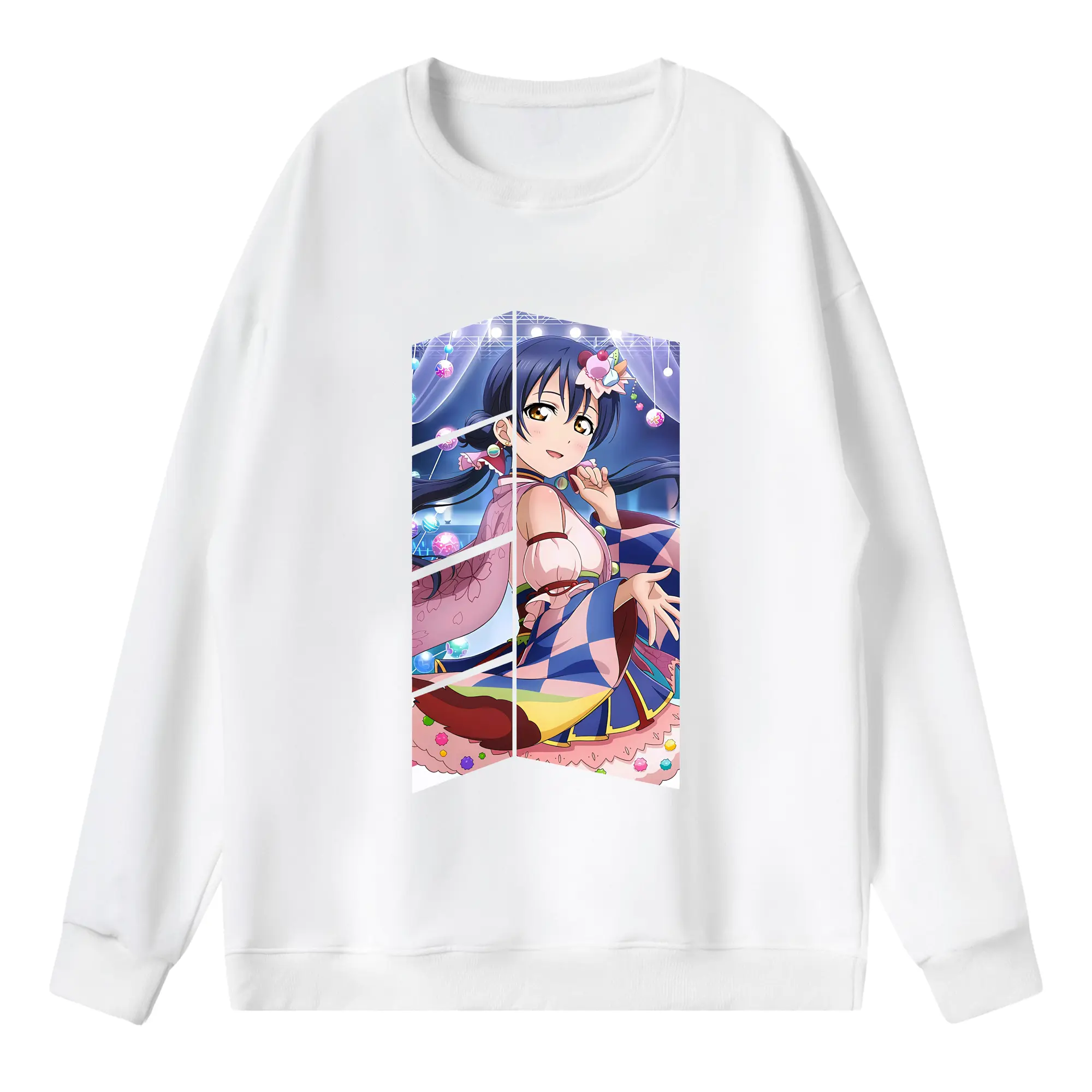 Love Live! グッズ,園田海未 - 薄手 クルーネック スウェット 裏毛260g · ポリエステル 春秋向け カジュアル 男女兼用 · トレーナー デイリー スポーツ 散歩に最適