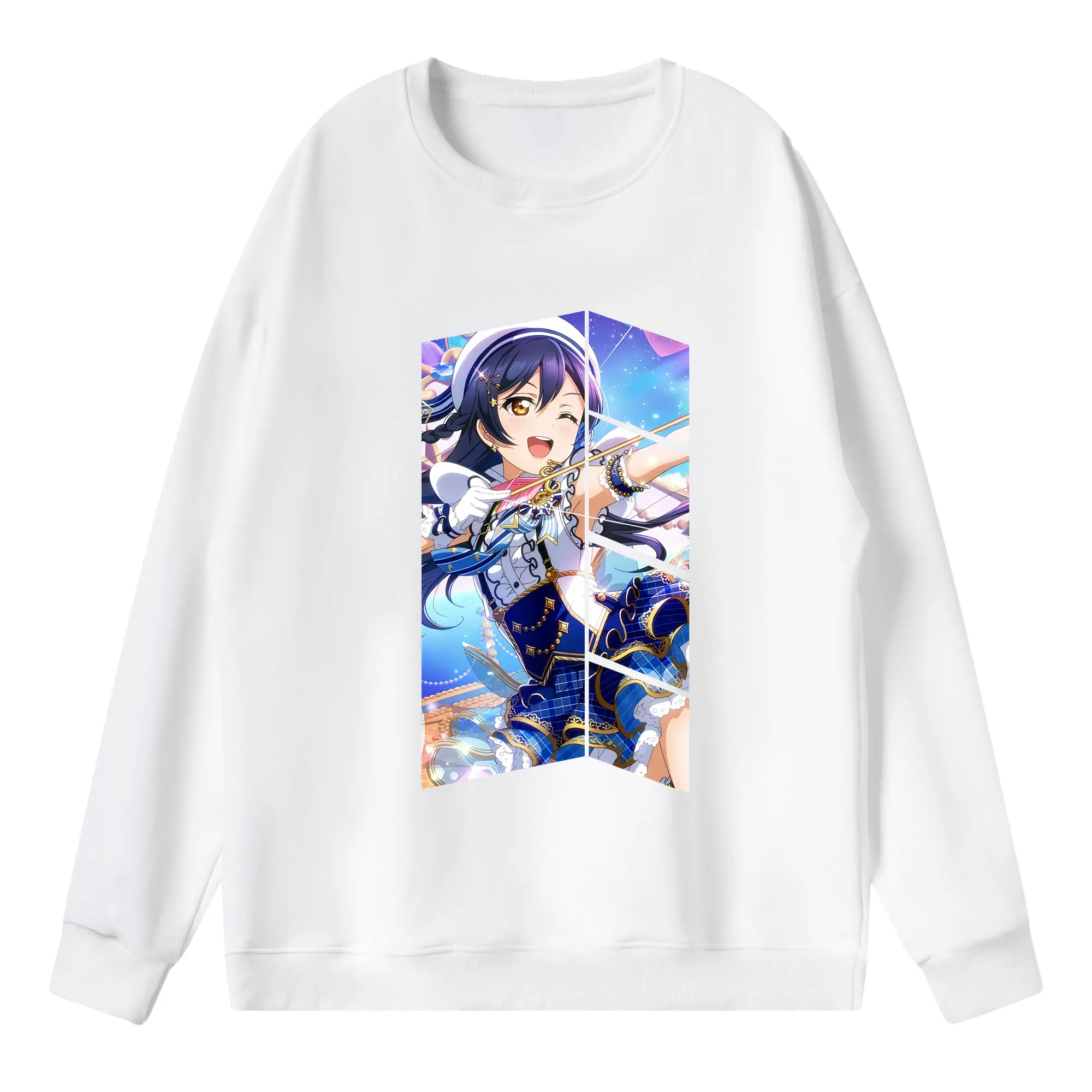 Love Live! グッズ,園田海未 - 薄手 クルーネック スウェット 裏毛260g · ポリエステル 春秋向け カジュアル 男女兼用 · トレーナー デイリー スポーツ 散歩に最適