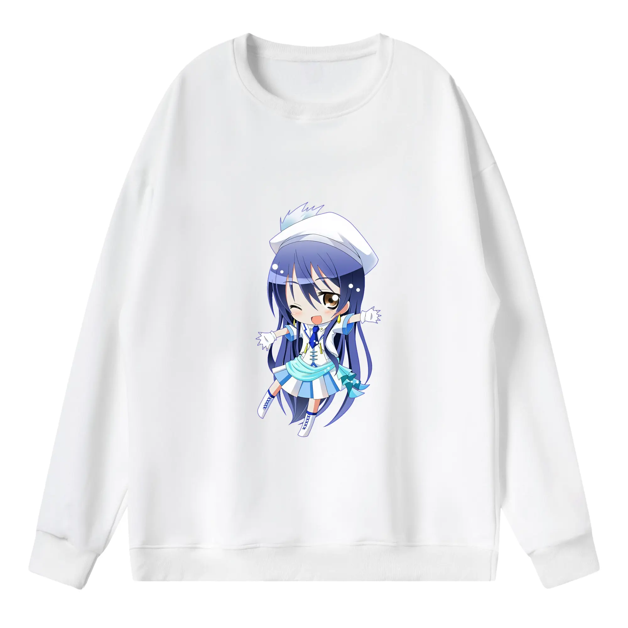 Love Live! グッズ,園田海未 - 薄手 クルーネック スウェット 裏毛260g · ポリエステル 春秋向け カジュアル 男女兼用 · トレーナー デイリー スポーツ 散歩に最適