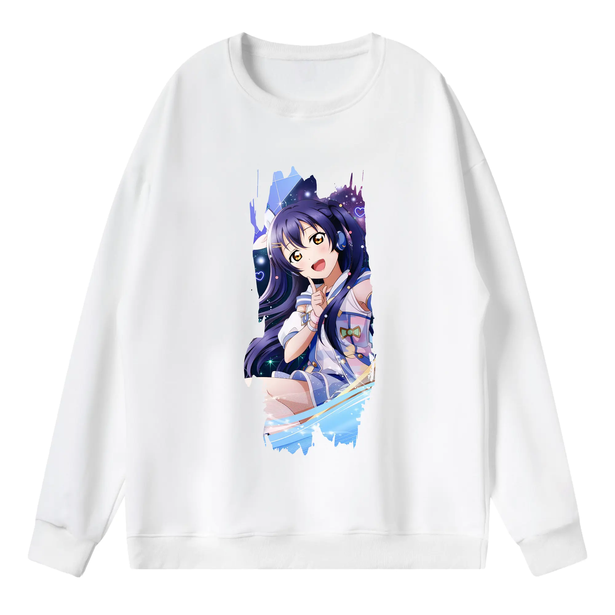 Love Live! グッズ,園田海未 - 薄手 クルーネック スウェット 裏毛260g · ポリエステル 春秋向け カジュアル 男女兼用 · トレーナー デイリー スポーツ 散歩に最適
