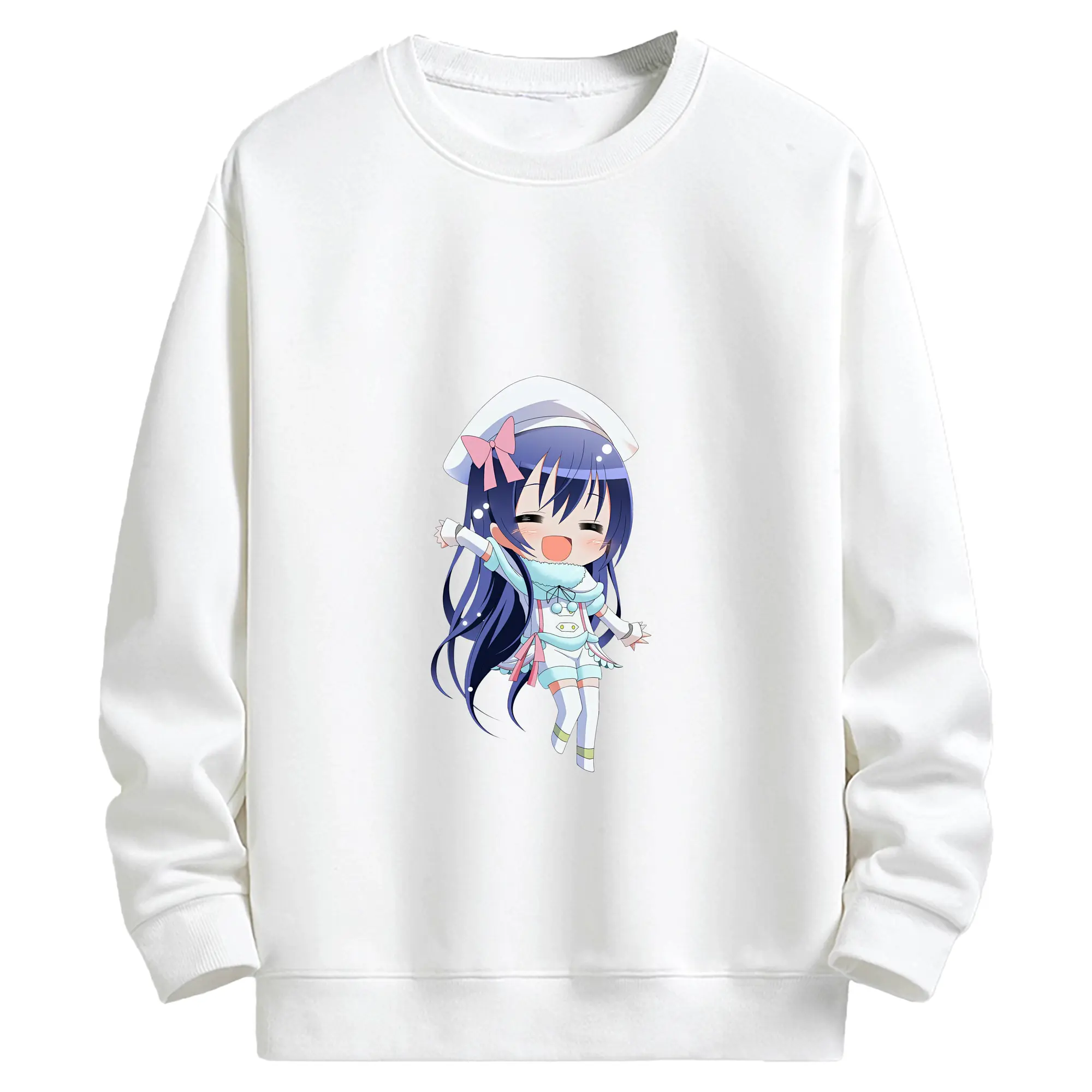 Love Live! グッズ,園田海未 - キッズ クルーネックスウェットシャツ ・ フロントプリント ・ 綿80％ ポリエステル20％ ・ 快適 通学 スポーツ 日常使い お散歩用