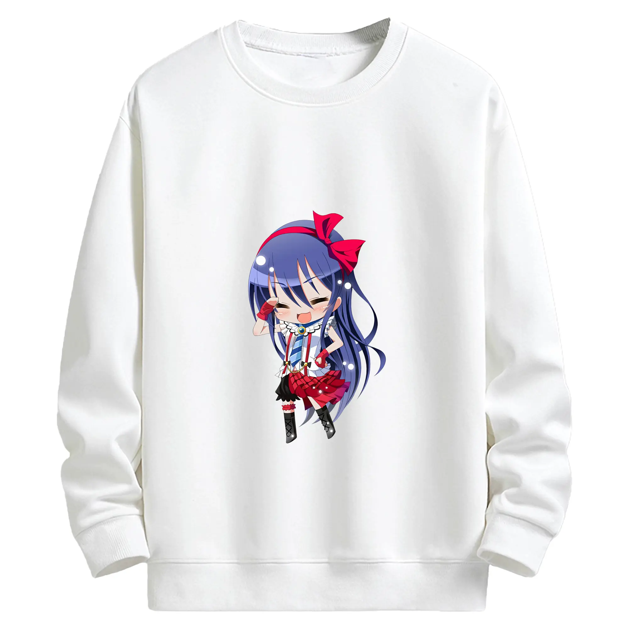 Love Live! グッズ,園田海未 - キッズ クルーネックスウェットシャツ ・ フロントプリント ・ 綿80％ ポリエステル20％ ・ 快適 通学 スポーツ 日常使い お散歩用