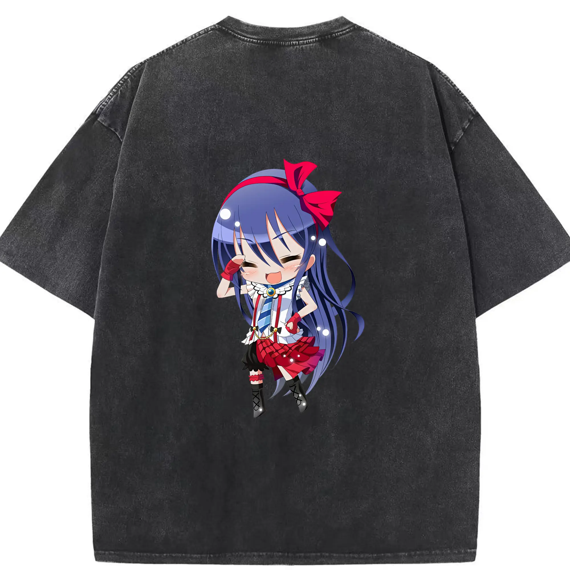Love Live! グッズ,園田海未 - 綿100％ ヴィンテージ風 半袖Tシャツ ・ 背面プリント ・ 柔らか肌触り ・ 通気性 快適 ・ スポーツ カジュアル 外出用