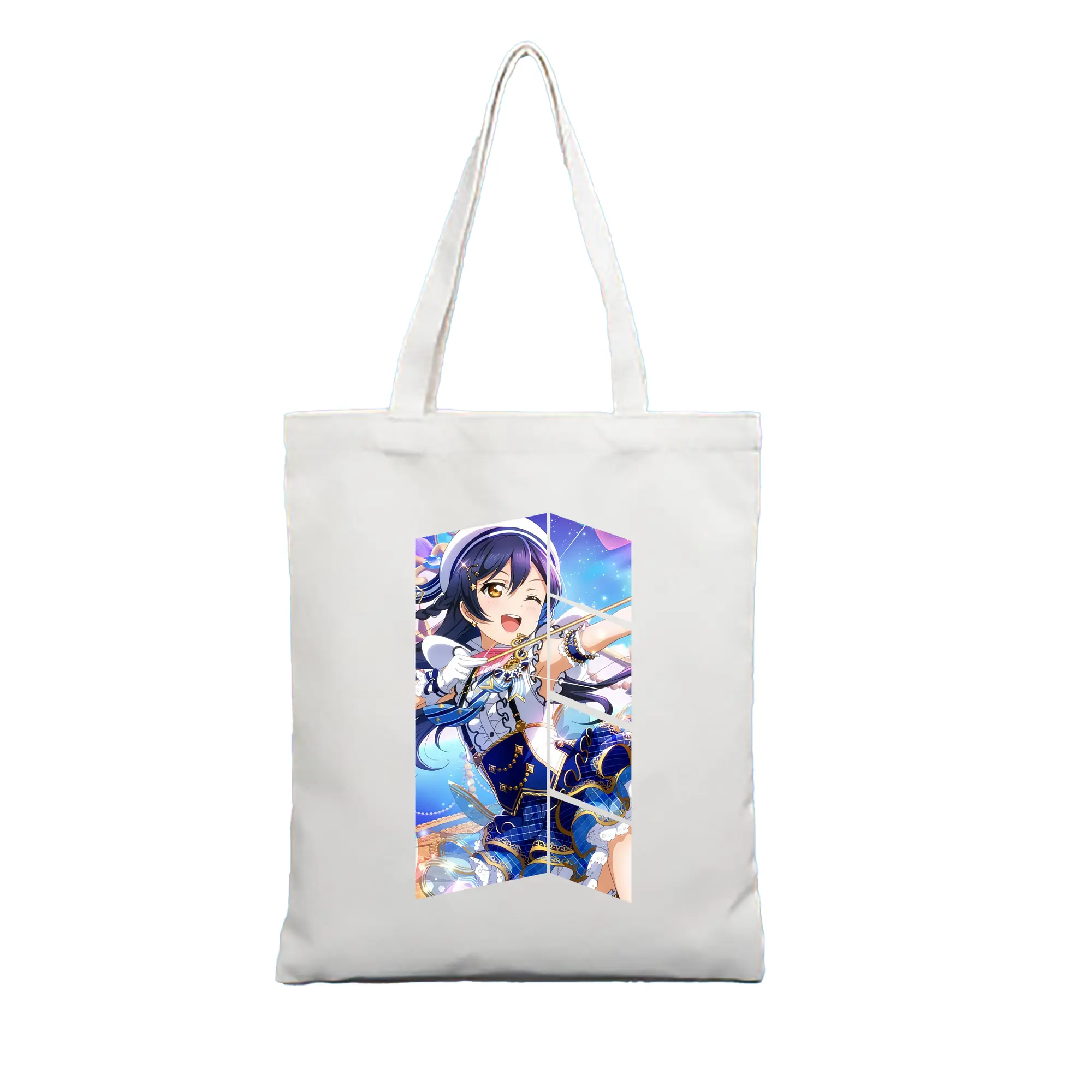 Love Live! グッズ,園田海未 - 縦型キャンバス手提げバッグ（トートバッグ） ・ キャンバス素材 ・ ショッピング用 ・ 軽量 丈夫 お手入れ簡単