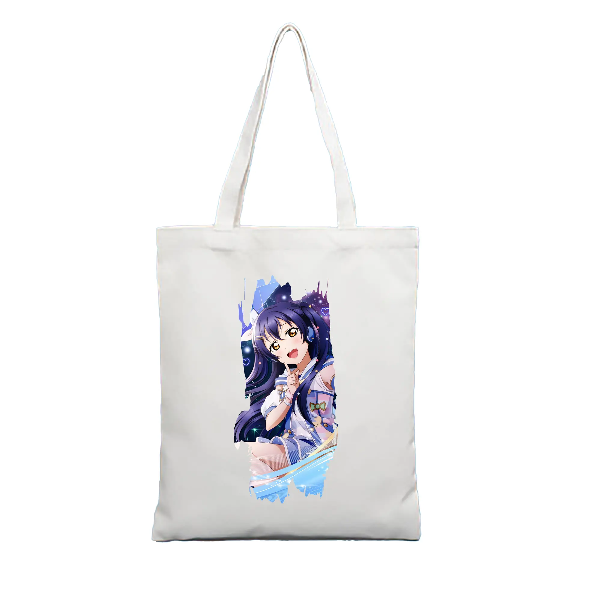 Love Live! グッズ,園田海未 - 縦型キャンバス手提げバッグ（トートバッグ） ・ キャンバス素材 ・ ショッピング用 ・ 軽量 丈夫 お手入れ簡単