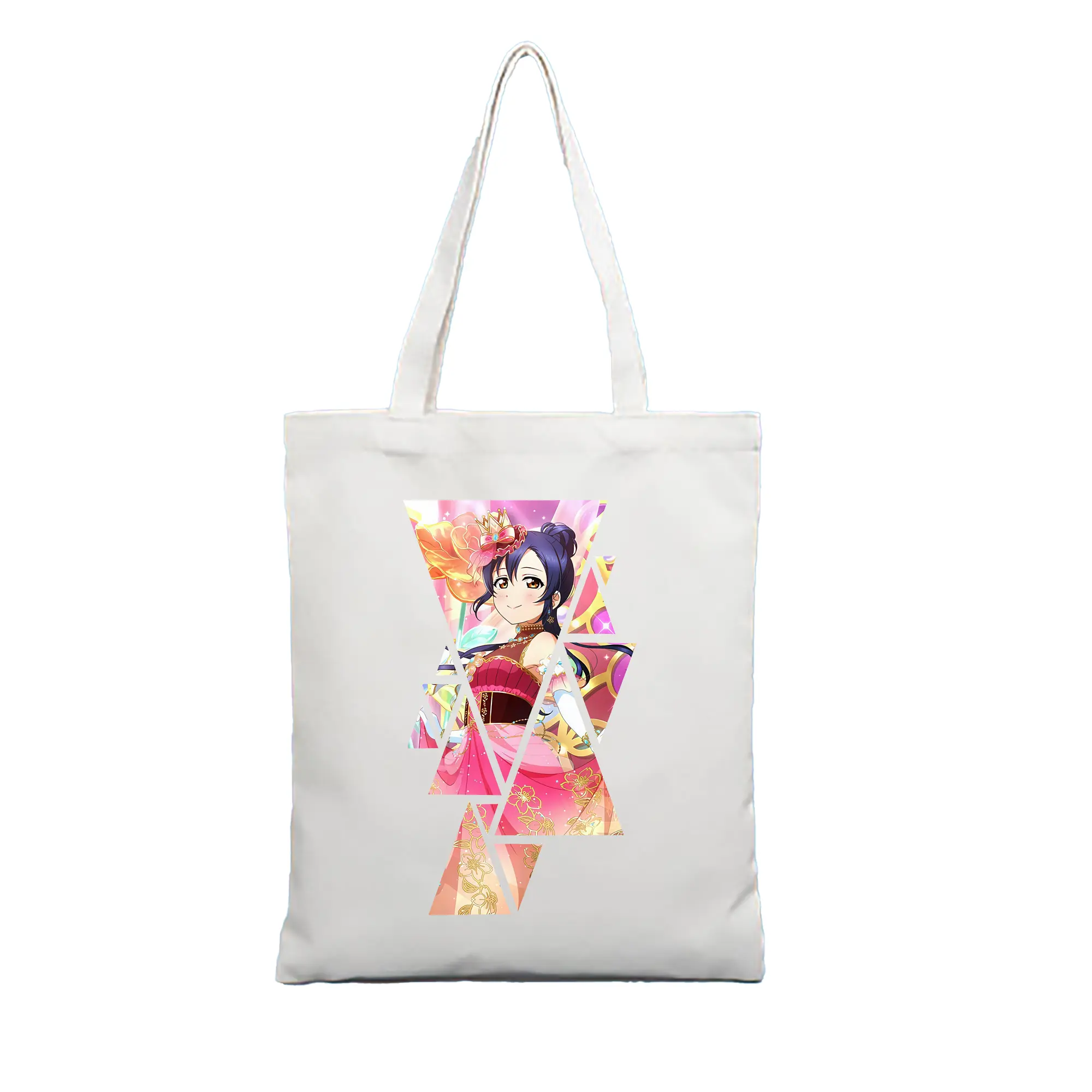 Love Live! グッズ,園田海未 - 縦型キャンバス手提げバッグ（トートバッグ） ・ キャンバス素材 ・ ショッピング用 ・ 軽量 丈夫 お手入れ簡単