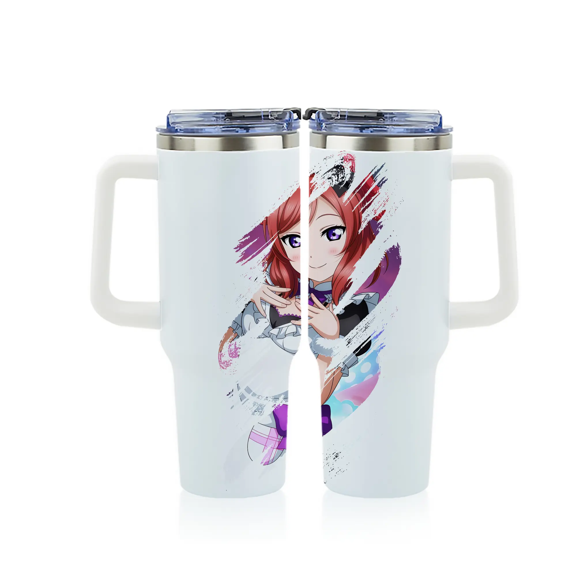 Love Live! グッズ,西木野真姫 - 1200mL フルプリント車用タンブラー ・ 304ステンレス 内側 ・ 201ステンレス 外側 ・ 保温 保冷 ・ 通勤 ドライブ アウトドア用