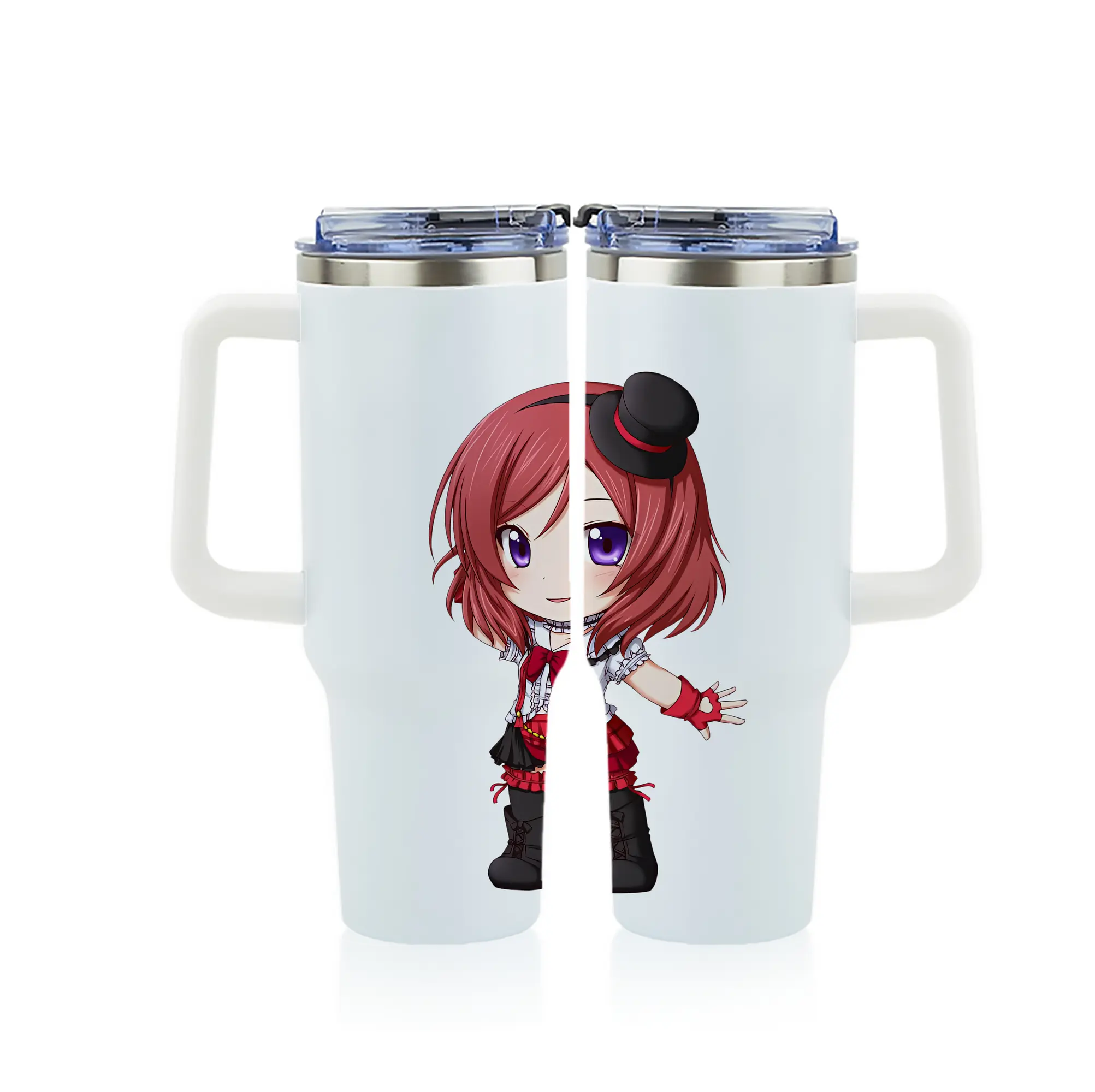 Love Live! グッズ,西木野真姫 - 1200mL フルプリント車用タンブラー ・ 304ステンレス 内側 ・ 201ステンレス 外側 ・ 保温 保冷 ・ 通勤 ドライブ アウトドア用
