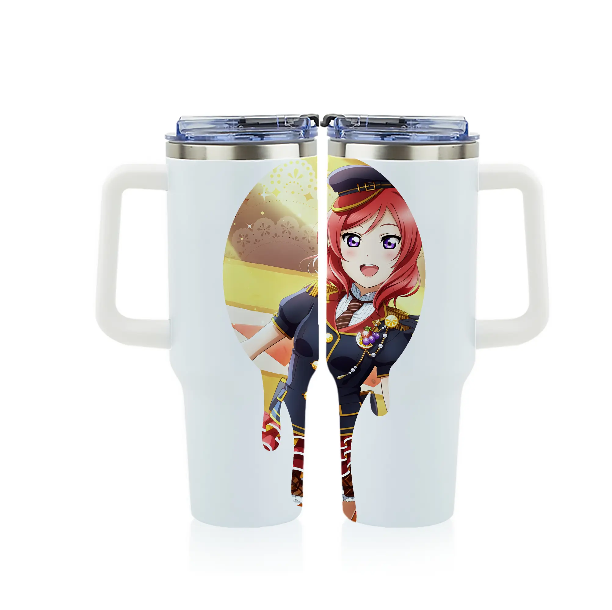 Love Live! グッズ,西木野真姫 - 1200mL フルプリント車用タンブラー ・ 304ステンレス 内側 ・ 201ステンレス 外側 ・ 保温 保冷 ・ 通勤 ドライブ アウトドア用