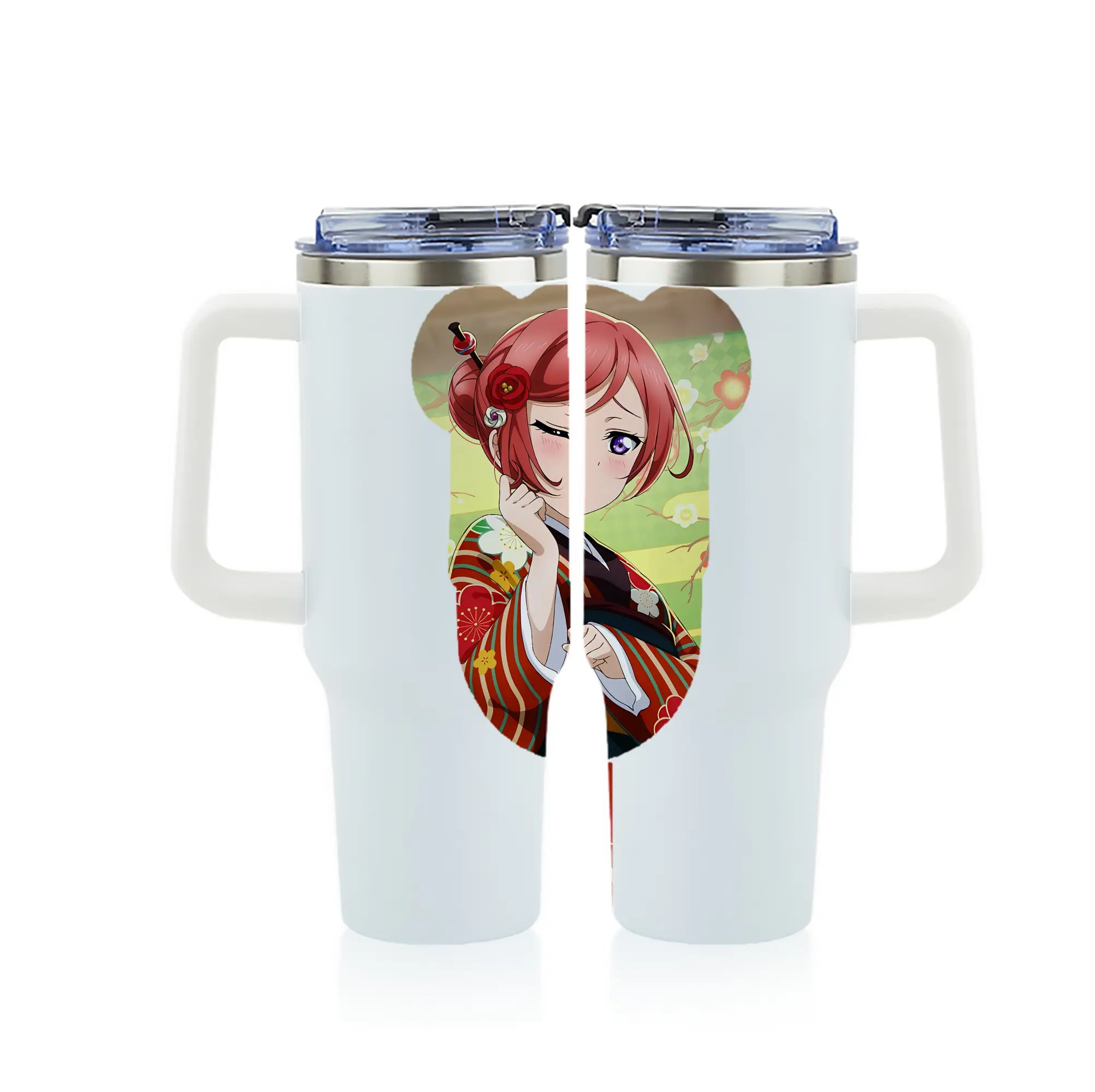 Love Live! グッズ,西木野真姫 - 1200mL フルプリント車用タンブラー ・ 304ステンレス 内側 ・ 201ステンレス 外側 ・ 保温 保冷 ・ 通勤 ドライブ アウトドア用