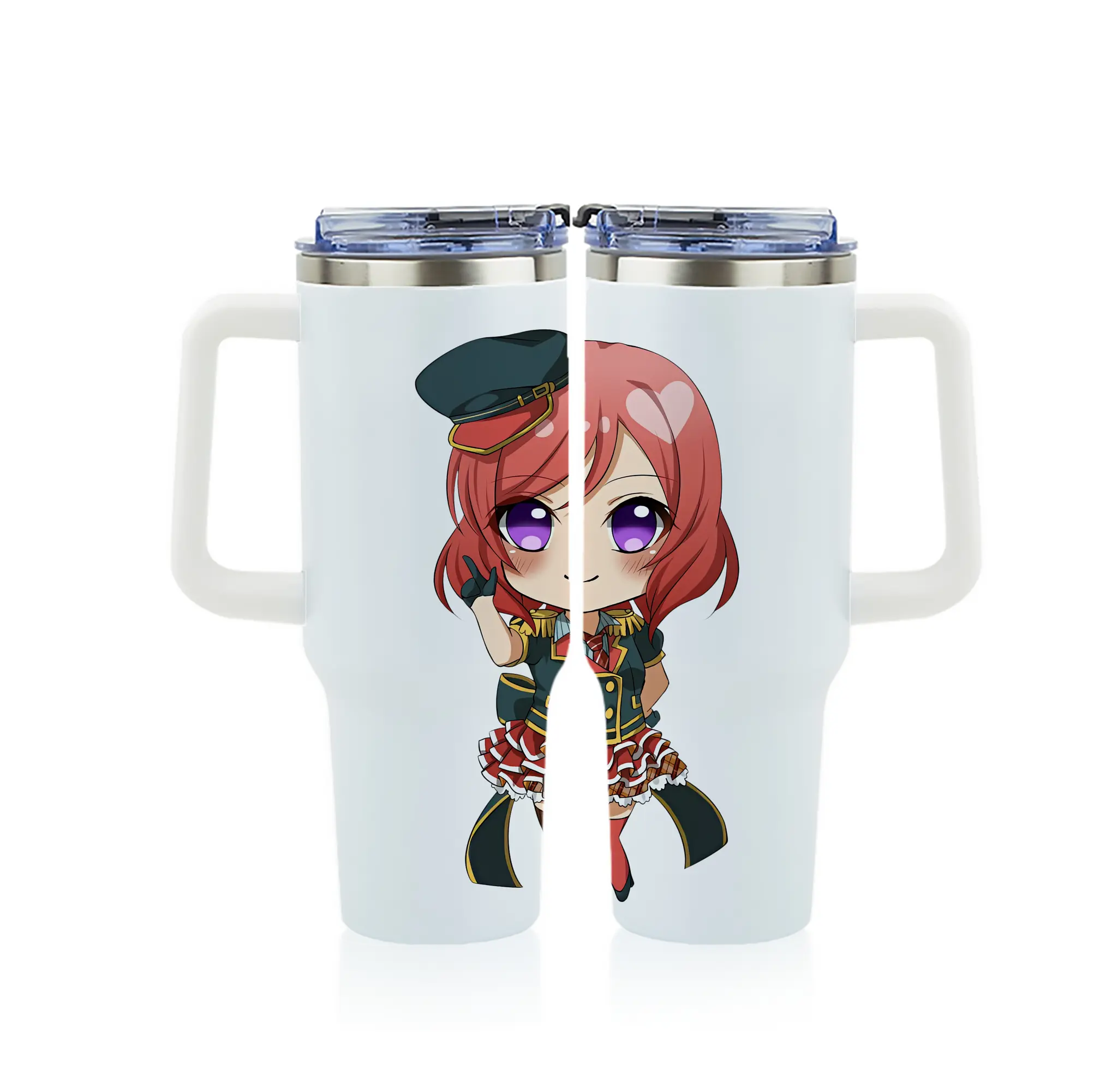 Love Live! グッズ,西木野真姫 - 1200mL フルプリント車用タンブラー ・ 304ステンレス 内側 ・ 201ステンレス 外側 ・ 保温 保冷 ・ 通勤 ドライブ アウトドア用