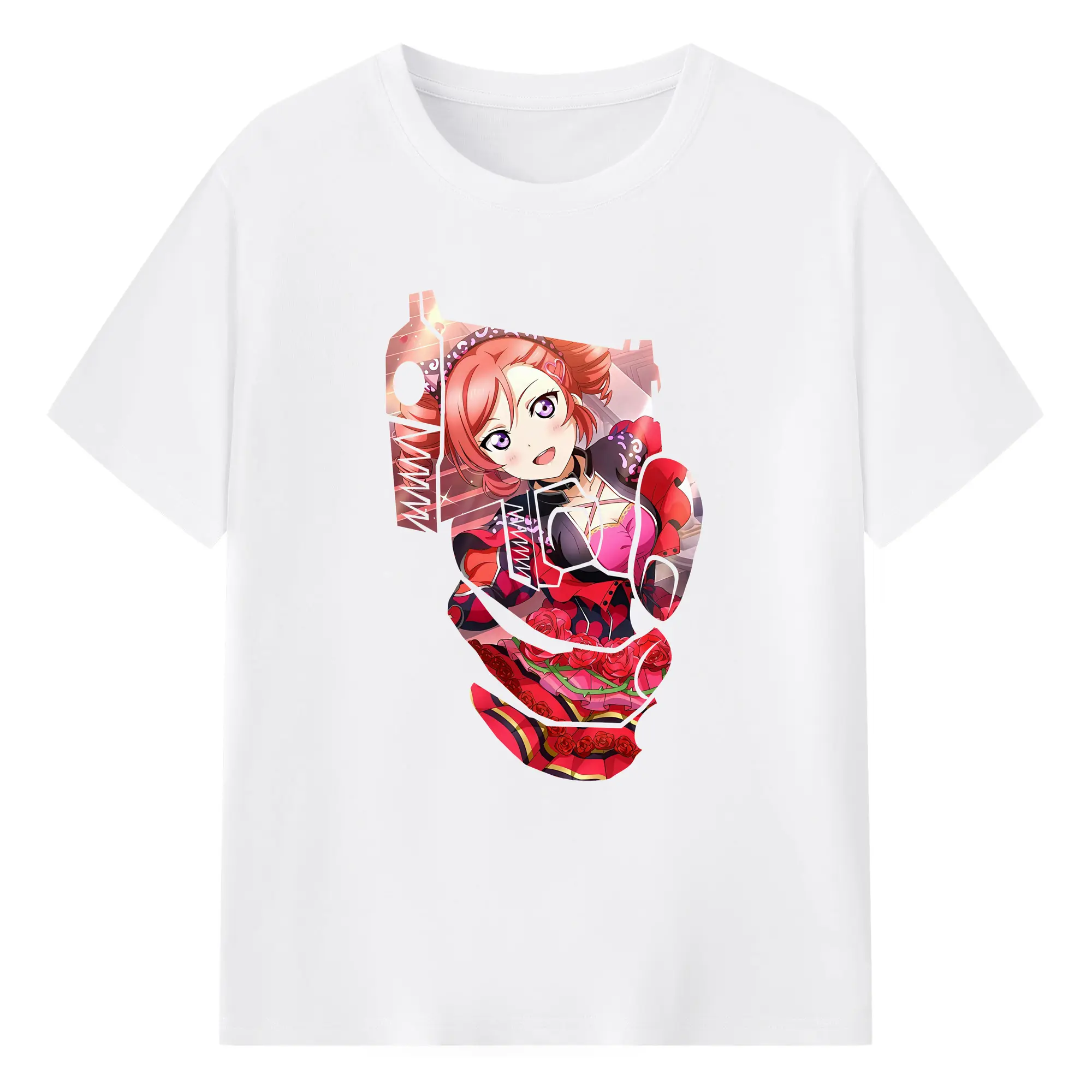 Love Live! グッズ,西木野真姫 - 綿100％ 半袖Tシャツ ・ フロントプリント ・ 快適 通気性 ・ 日常使い 散歩 スポーツ用