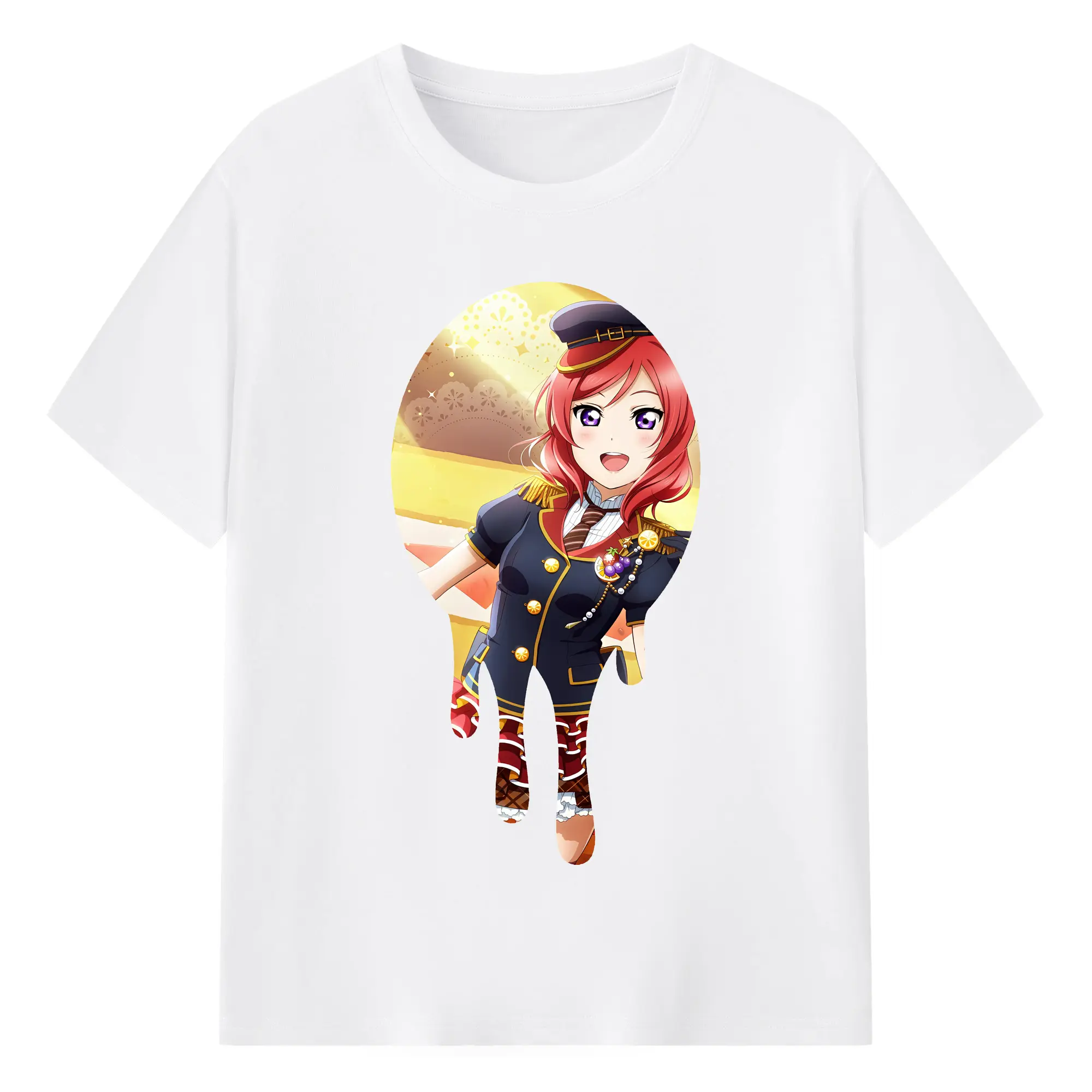 Love Live! グッズ,西木野真姫 - 綿100％ 半袖Tシャツ ・ フロントプリント ・ 快適 通気性 ・ 日常使い 散歩 スポーツ用