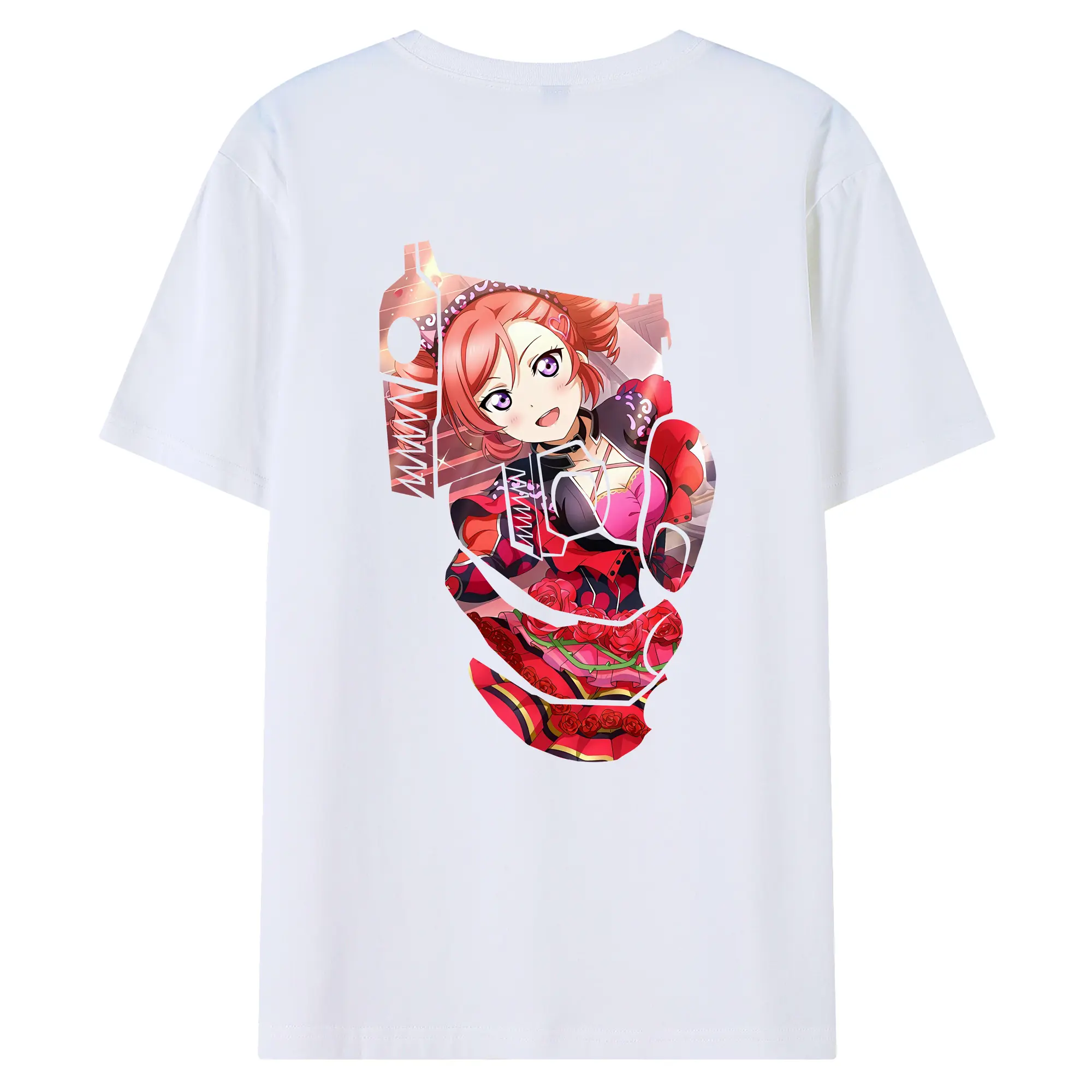 Love Live! グッズ,西木野真姫 - 綿100％ 半袖Tシャツ ・ バックプリント ・ 快適 通気性 ・ 日常使い 散歩 スポーツ用