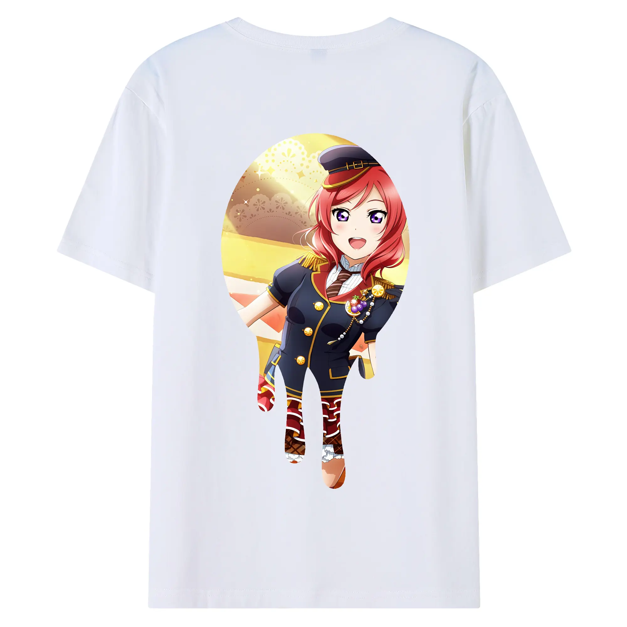 Love Live! グッズ,西木野真姫 - 綿100％ 半袖Tシャツ ・ バックプリント ・ 快適 通気性 ・ 日常使い 散歩 スポーツ用