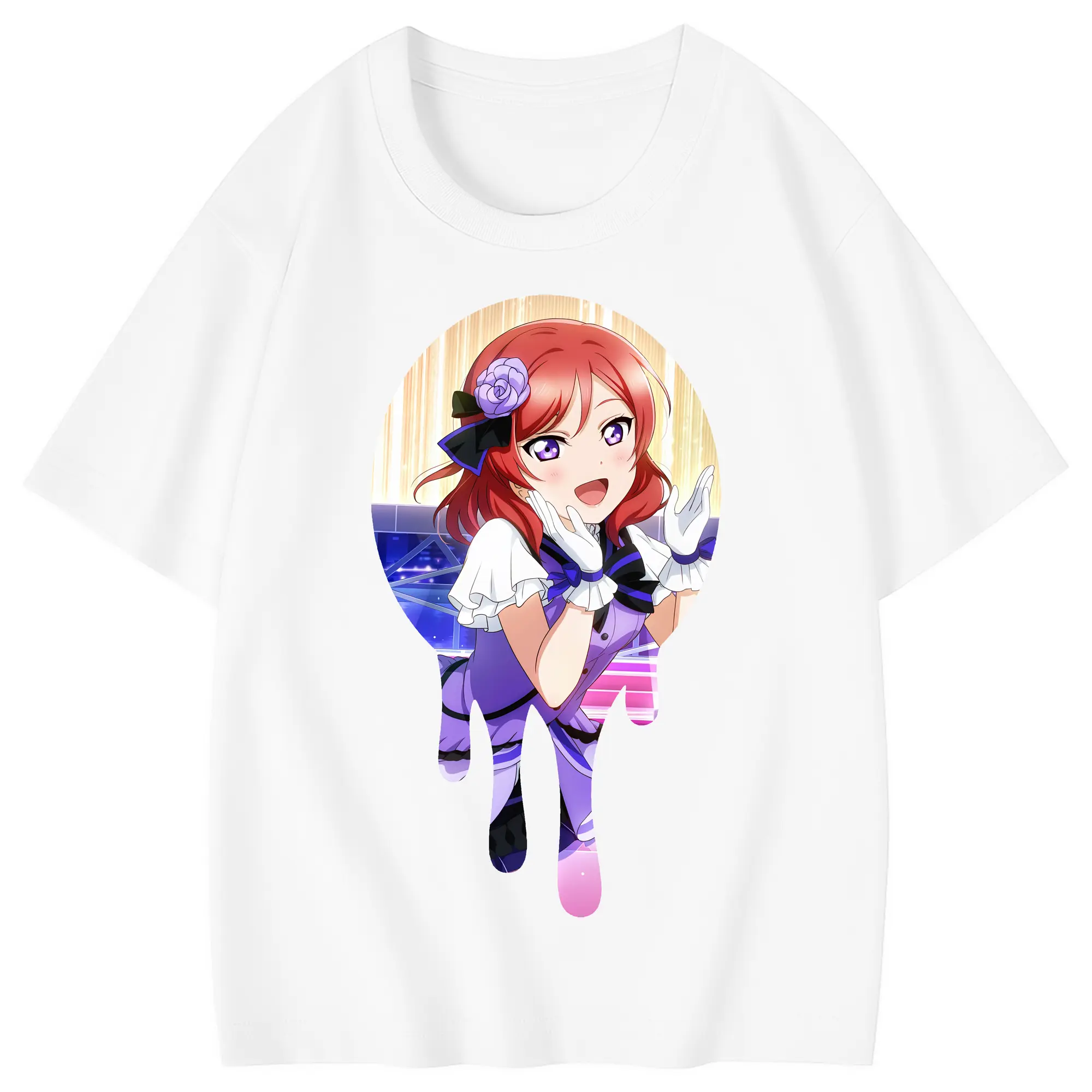 Love Live! グッズ,西木野真姫 - 綿100％ キッズTシャツ ・ フロントプリント ・ 快適 通気性 ・ スポーツ カジュアル 散歩用